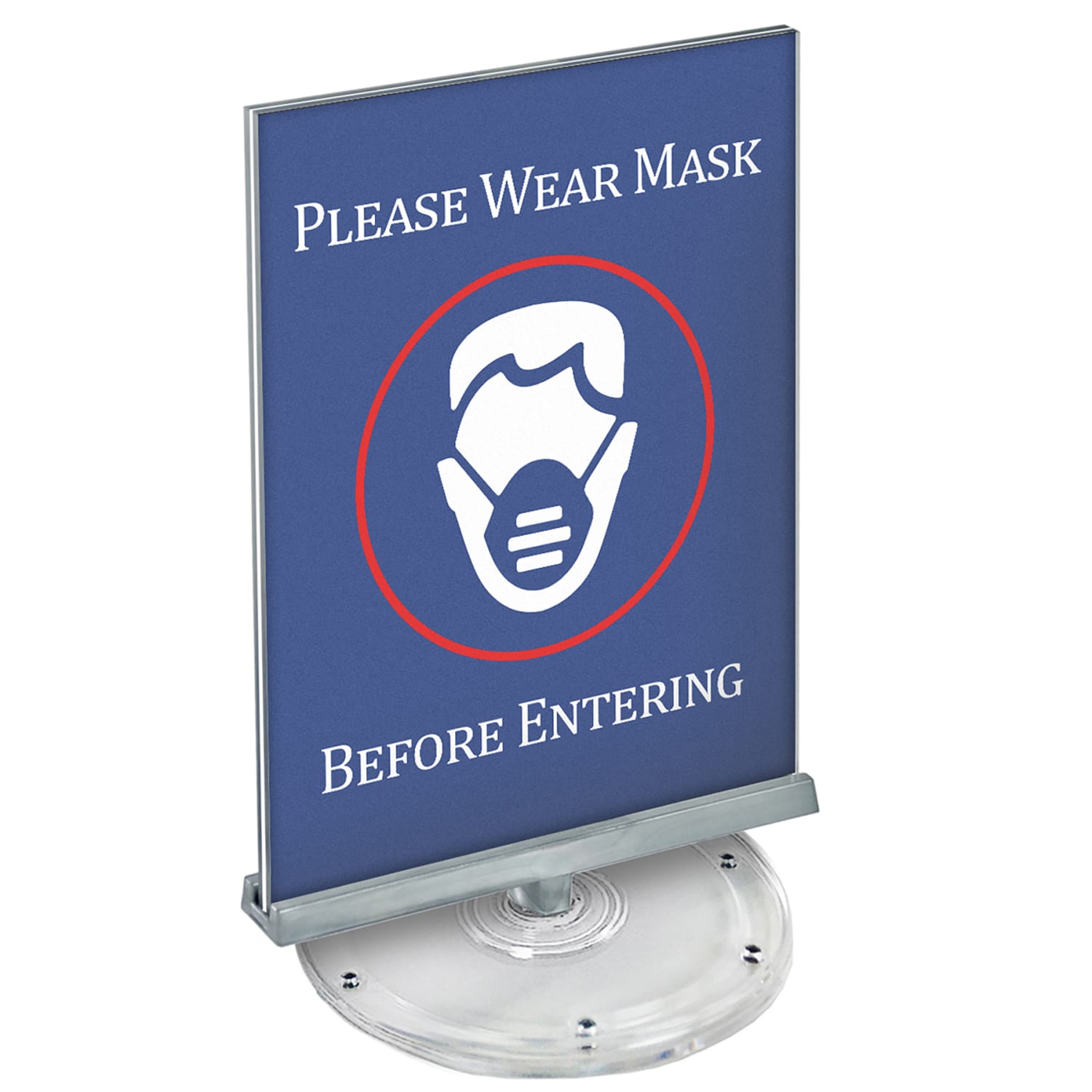 Azar Displays Revolving Sign Holder Acrylic Vertical Two Sided Revolving Acrylic Sign Holder: 8.5 in. W x 11 in.H, 2-Pack - Image 3