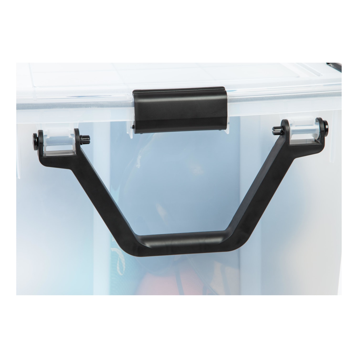 IRIS Weathertight Plastic Storage Container With Latch Lid, 18 3/4in x 17 3/4in x 23 5/8in, Clear - Image 5
