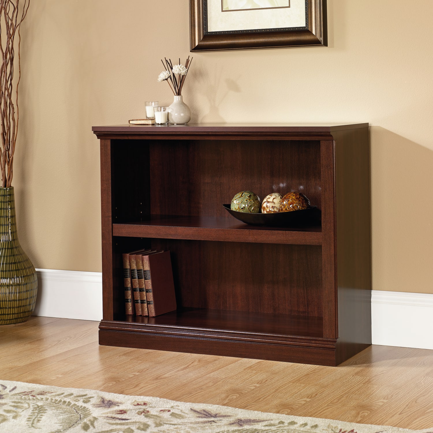 Sauder Select 30inH 2-Shelf Bookcase, Select 30inH Cherry - Image 3