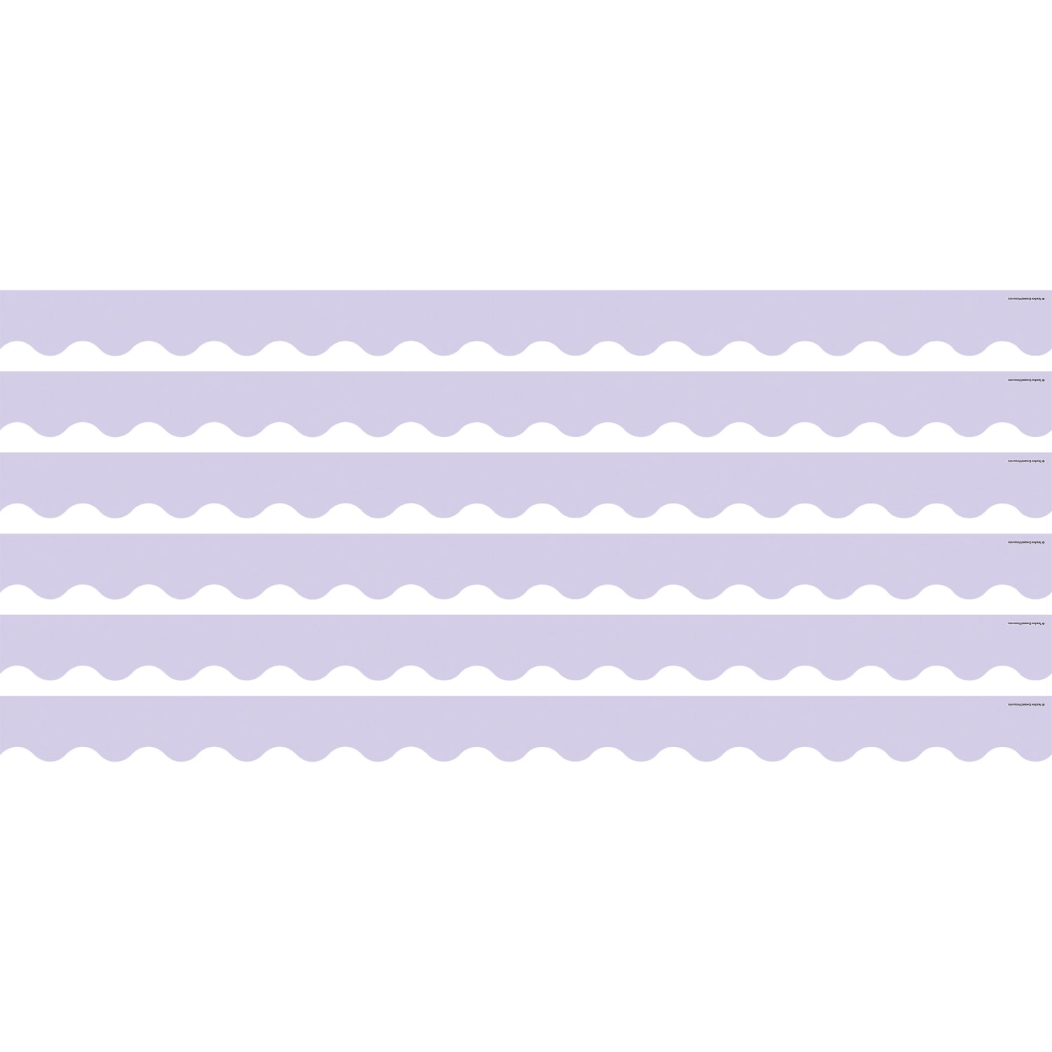 Teacher Created Resources Scalloped Border Trim Packs, 35', Lavender, Set Of 6 Packs