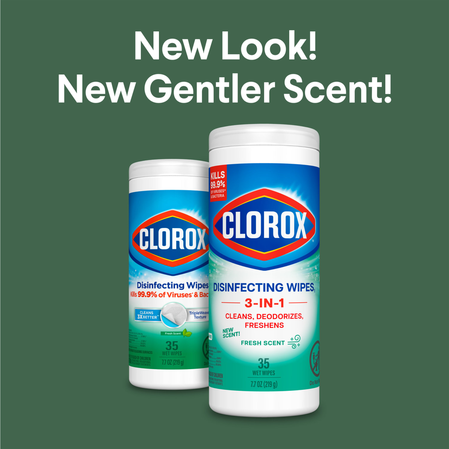 Clorox Disinfecting Wipes, 7in x 8in, Fresh Scent, Tub Of 35 Wipes - Image 3
