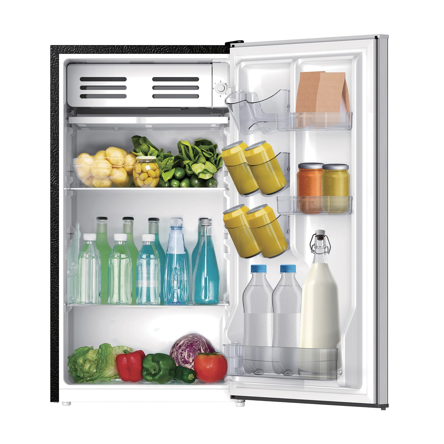 Frigidaire Retro 3.2 cu ft Compact Refrigerator with Freezer, Platinum - Image 4