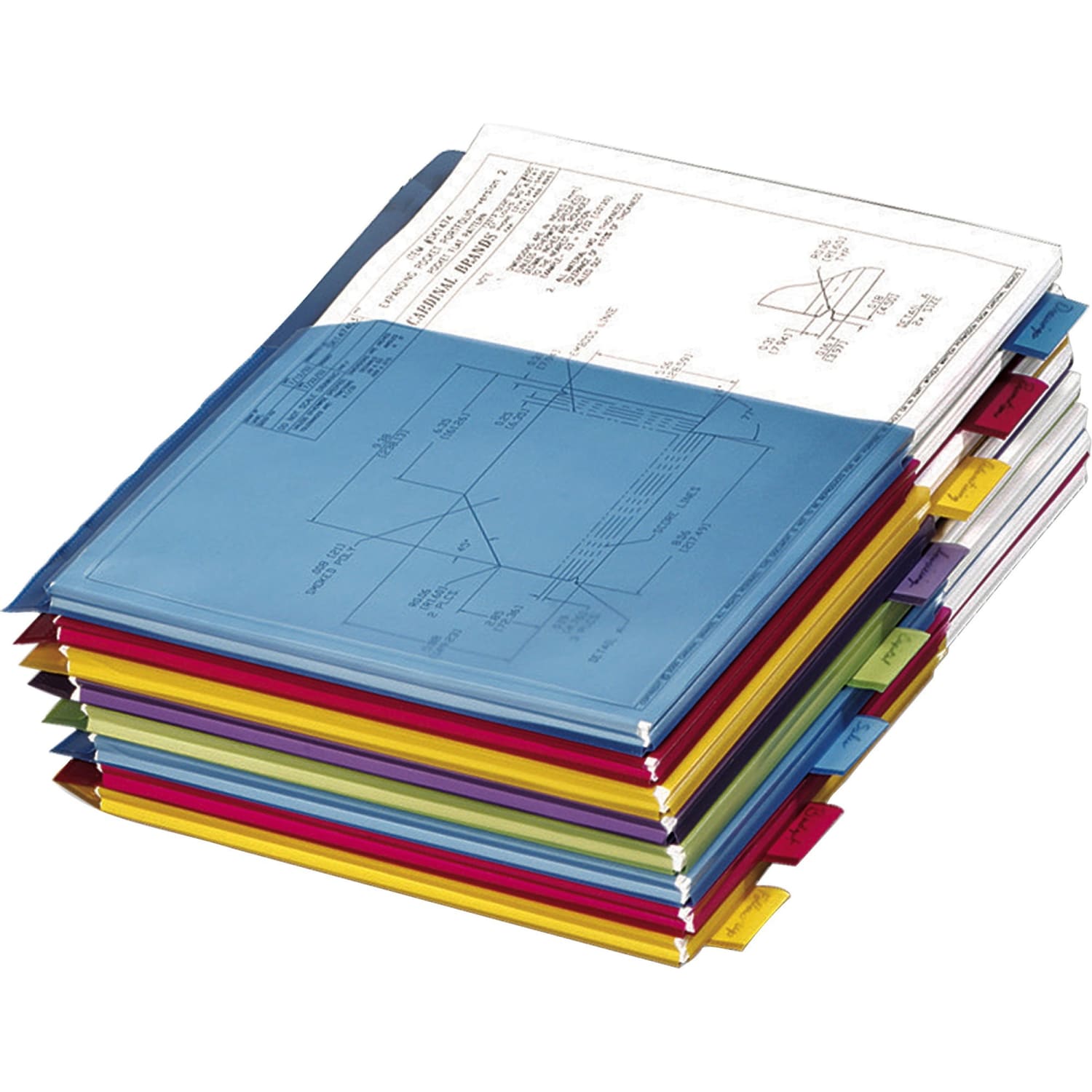 Office Depot Brand Expanding Index Dividers, 8 Tabs, Assorted, Pack Of 8 - Image 3