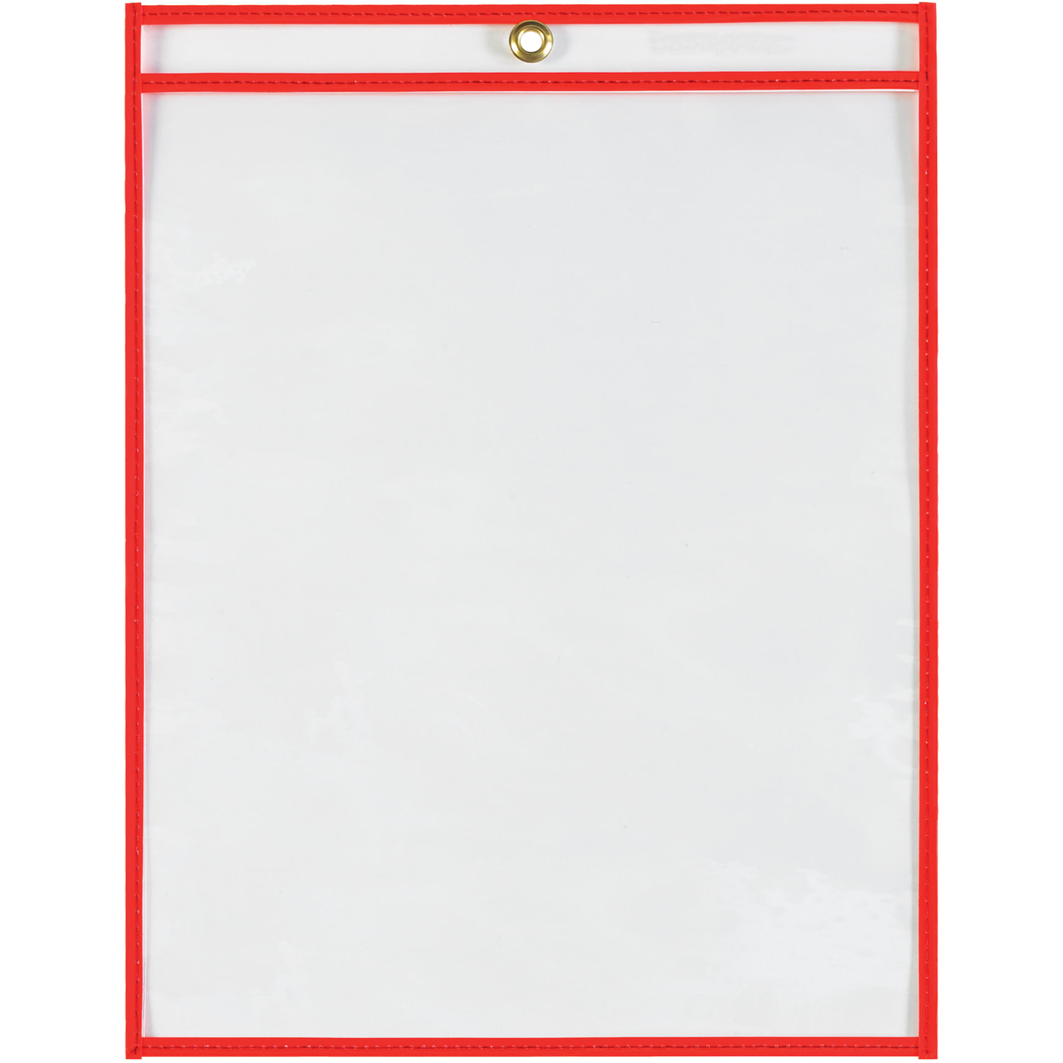Partners Brand Job Ticket Holders, 9in x 12in, Neon Red, Pack Of 15