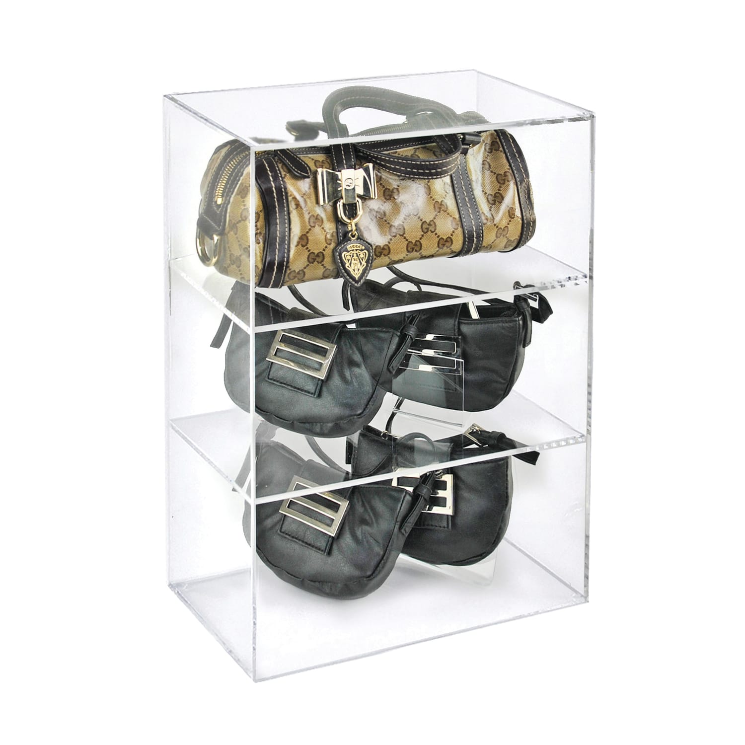 Azar Displays Acrylic Countertop Open Case With 2 Shelves, 17-1/4inH x 12-3/8inW x 7-7/8inD, Clear - Image 5