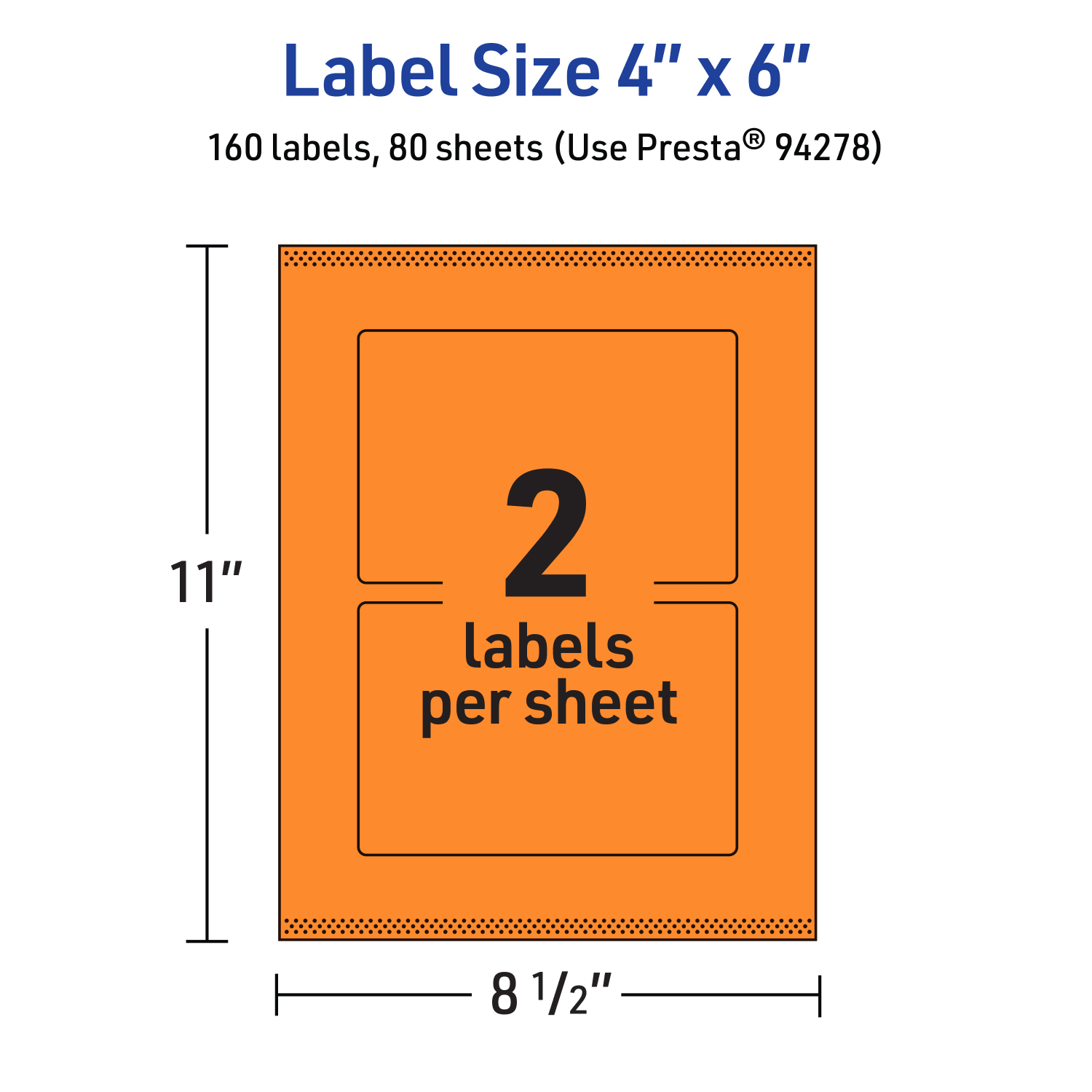 Avery Print-To-The-Edge Labels With Sure Feed Technology, 94278-BOP80, Rectangle, 4in x 6in, Matte Bright Orange, Pack of 160 - Image 6