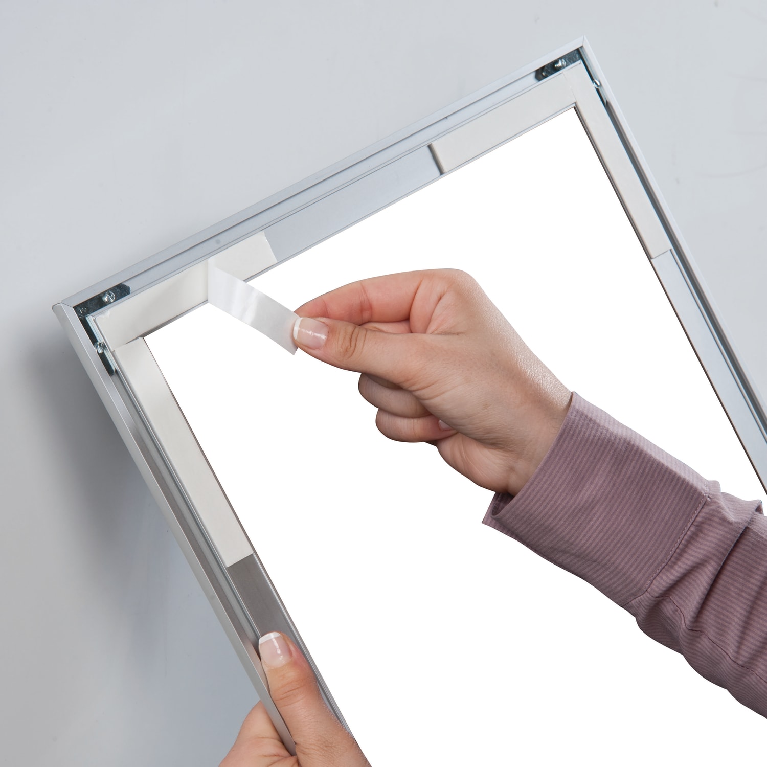 Azar Displays Non-Magnetic Dry-Erase Whiteboard, Melamine, 24in x 18in, Silver Aluminum Frame - Image 6