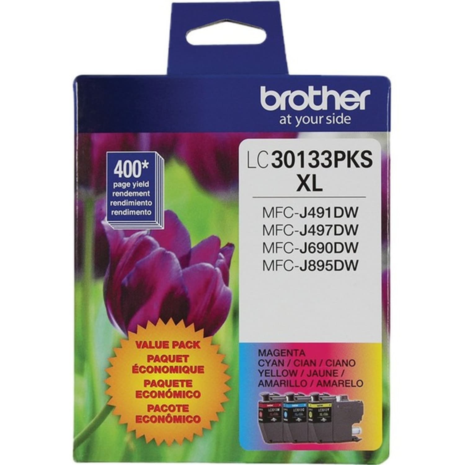 Brother LC3013 Cyan, Magenta, Yellow Ink Cartridges, Pack Of 3, LC30133PKS - Image 6