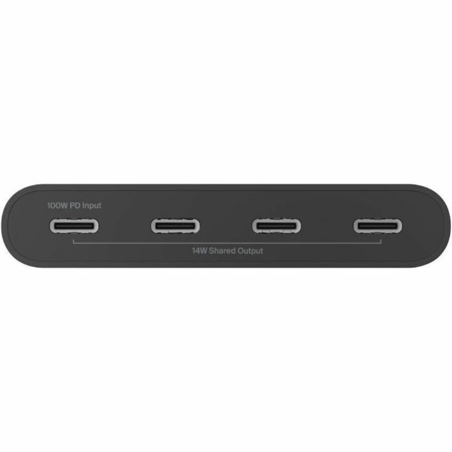 Belkin Connect USB-C 4-Port Hub, Adapter Dongle, 4xUSB-C Ports & 100W PD Max 10Gbps Data Transfer Mac/Chromebook - AVC018BTBK - Image 6