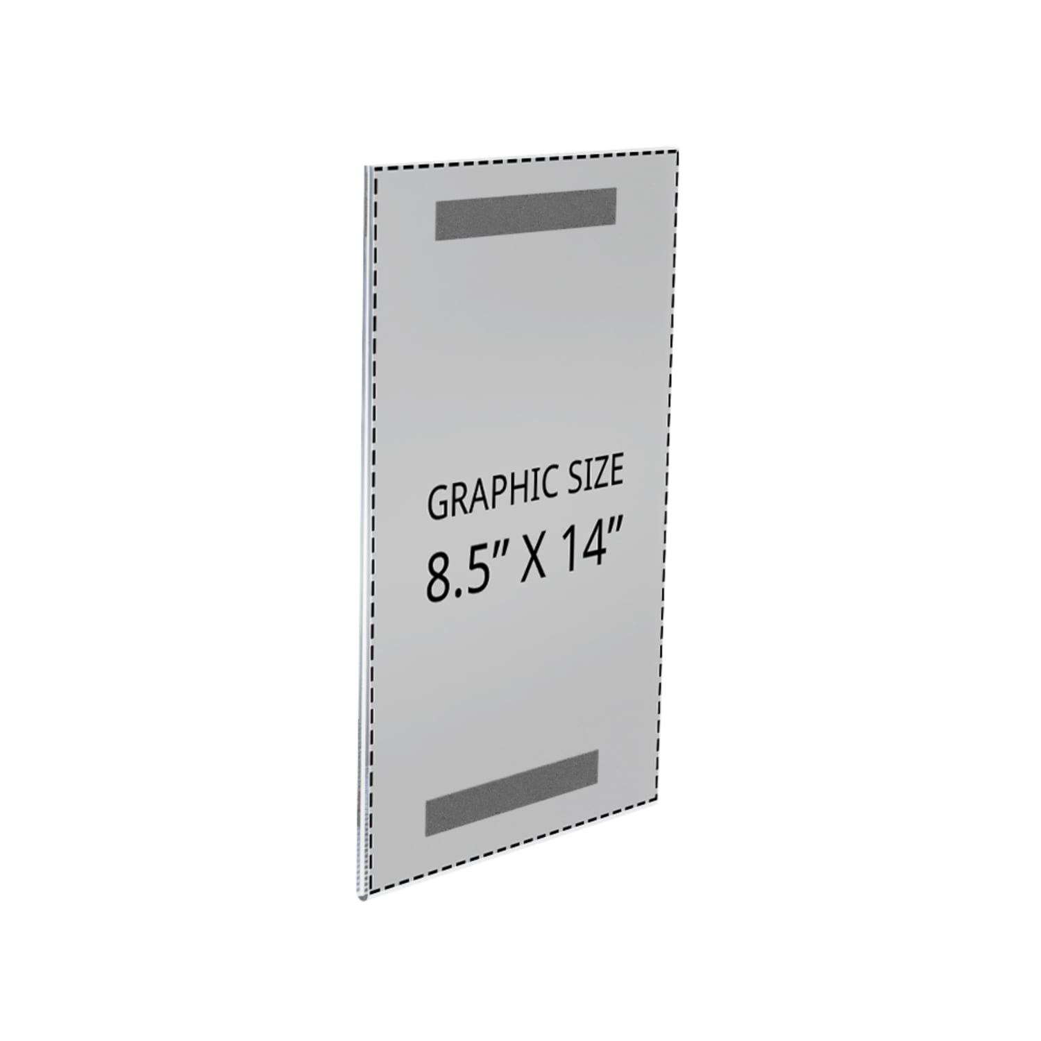 Azar Displays Acrylic Sign Holders With Magnetic Strips, 14inH x 8.5inW x 1/4inD, Clear, Pack Of 10 Holders - Image 3