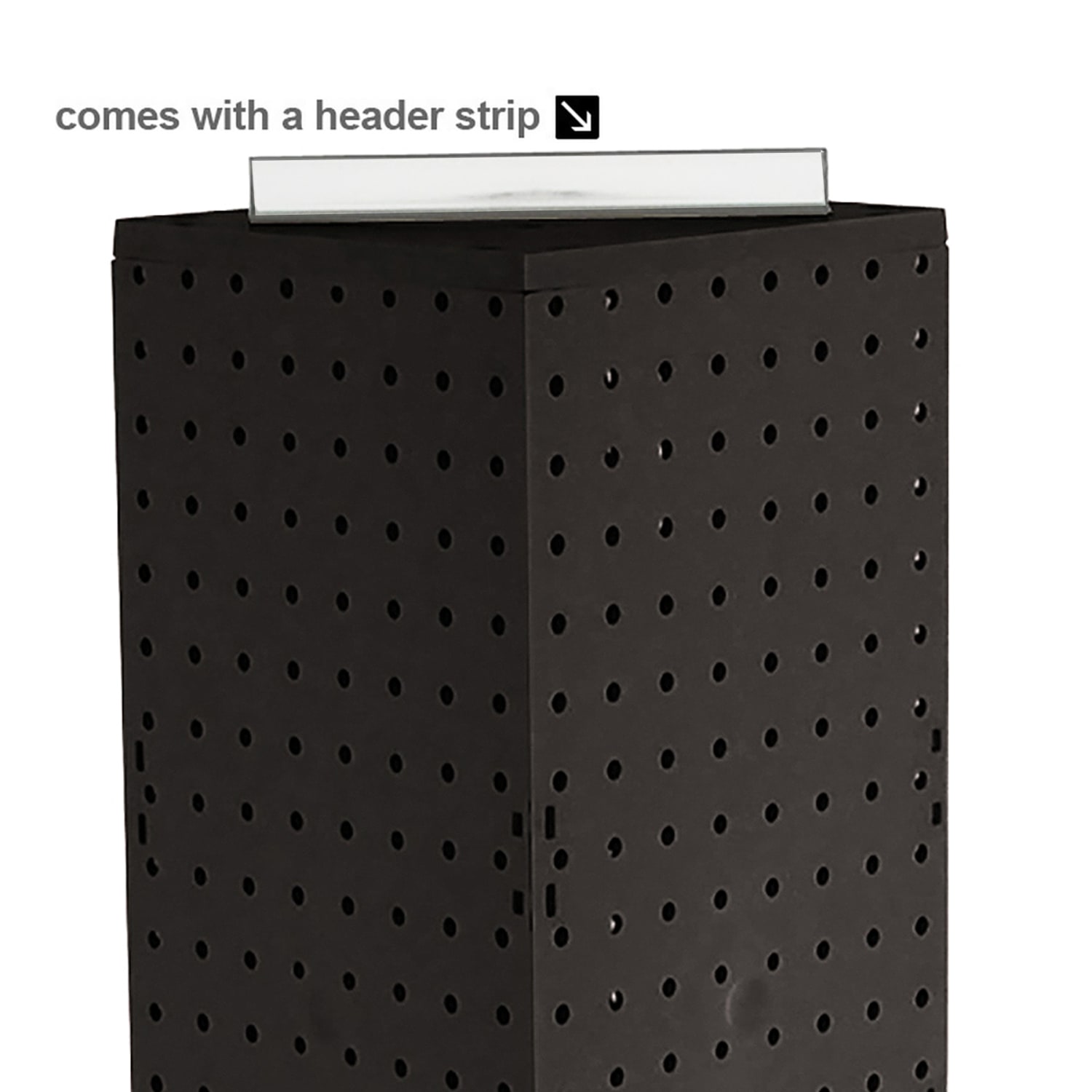 Azar Displays 4-Sided Revolving Pegboard Display With Hooks, 21inH x 8inW x 8inD, Black - Image 6
