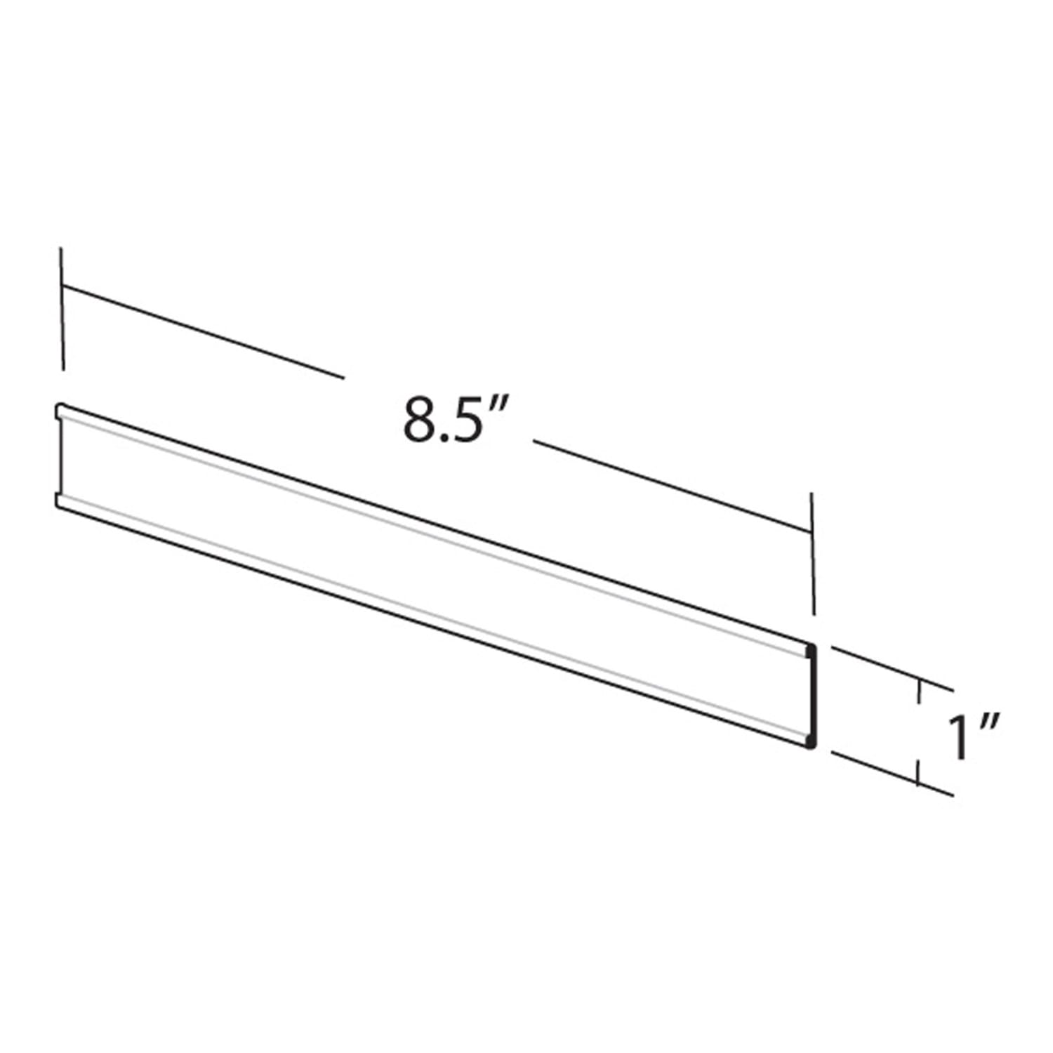 Azar Displays PVC Horizontal Adhesive-Back Nameplates, 1inH x 8-1/2inW x 3/16inD, Clear, Pack Of 10 Nameplates - Image 3