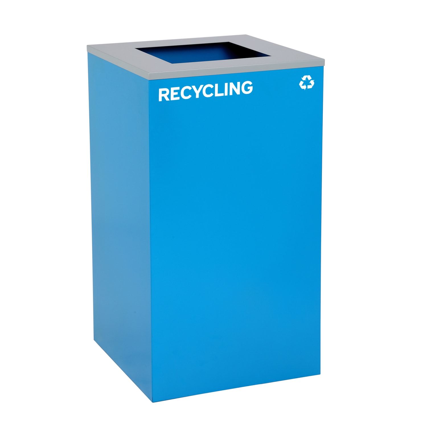 Alpine Industries Stainless-Steel Open Top Mixed, Recycling And Trash Can Set With Square And Mixed Lids, 29 Gallons, 30inH x 16-15/16inW x 16-15/16inD, Black/Blue/Green, Set Of 3 Trash Cans - Image 5