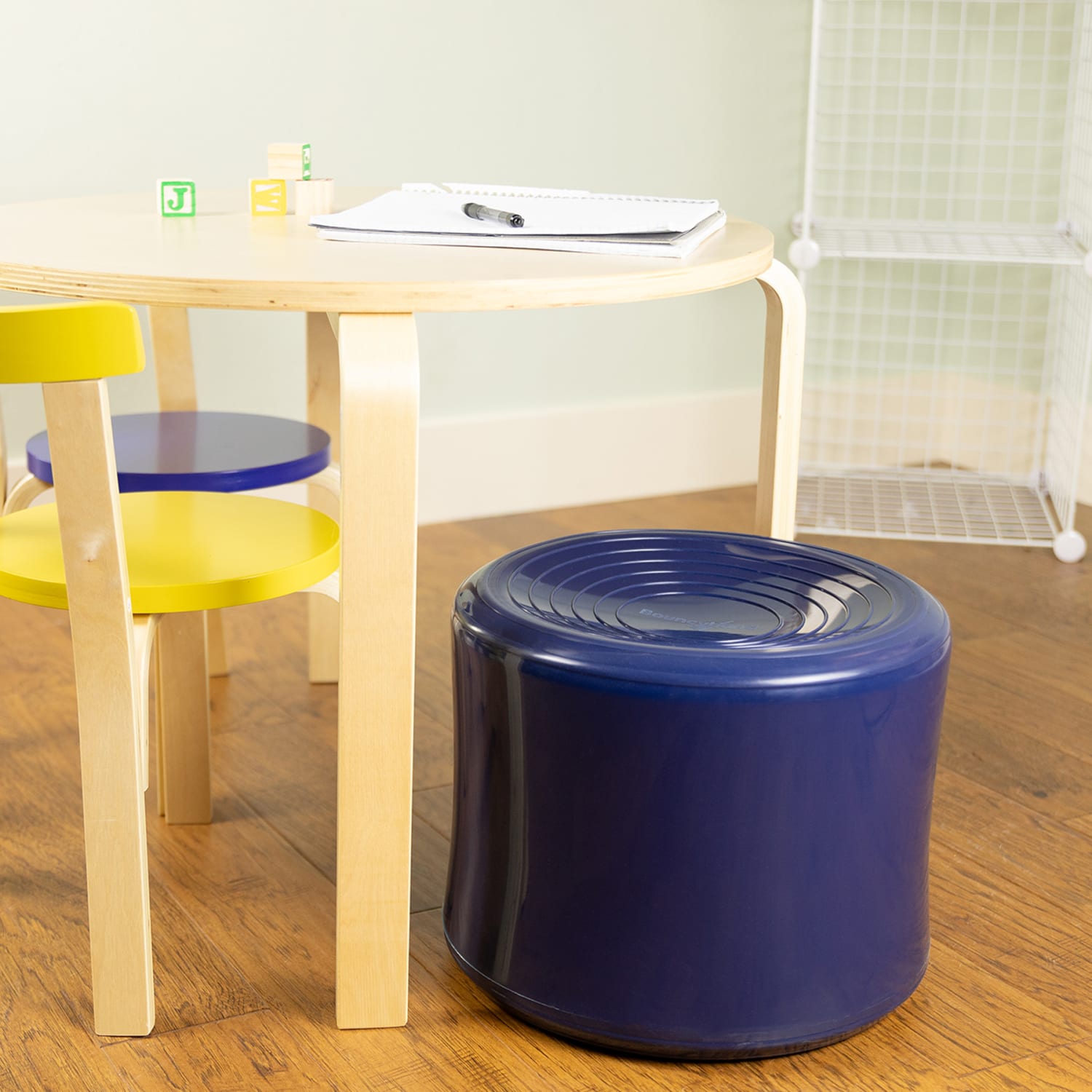 Bouncyband Soft & Flexible Wobble Seat, 11-7/16inH x 14-1/4inW x 14-1/4inD, Blue - Image 6