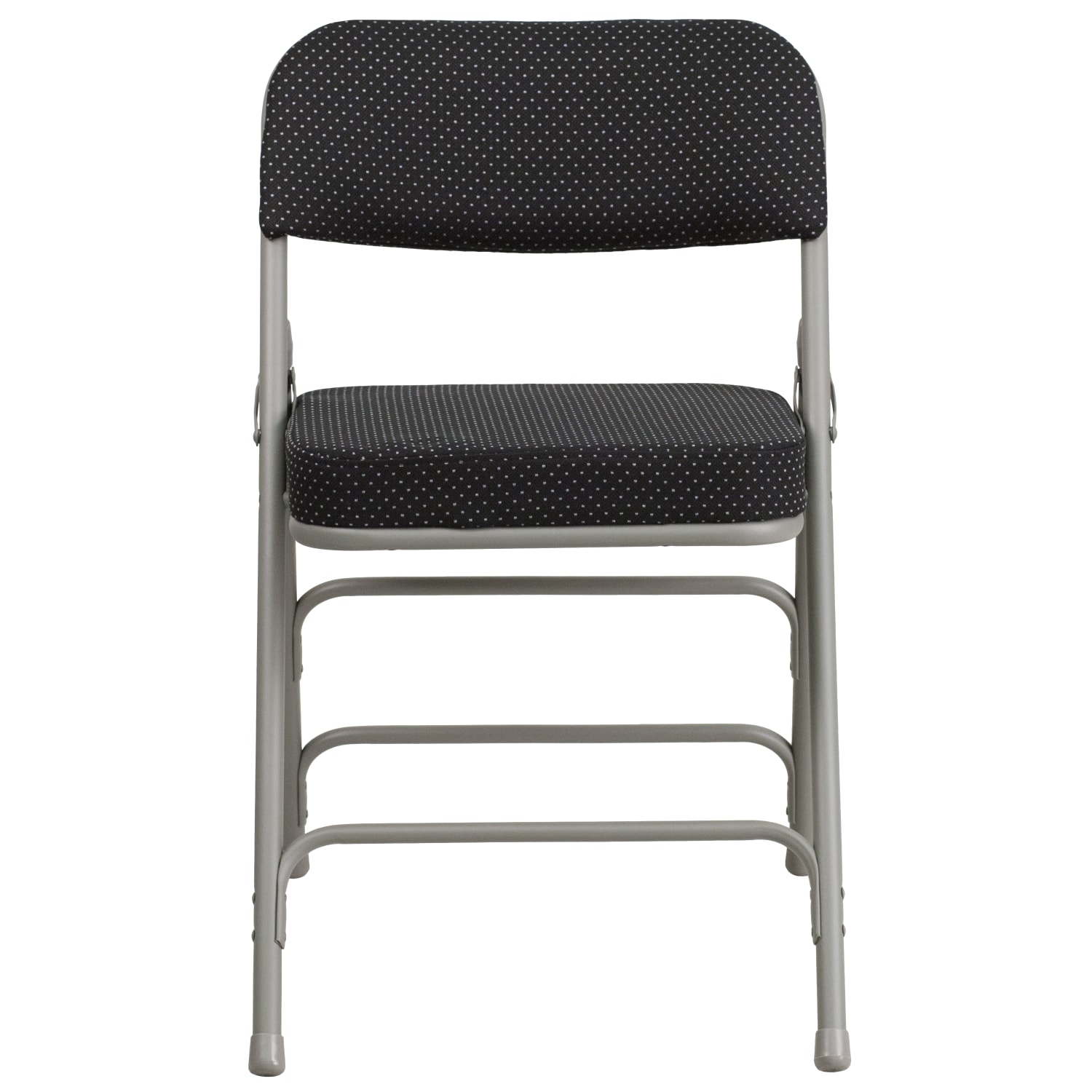 Flash Furniture HERCULES Series Premium Curved Triple Braced & Hinged Fabric Upholstered Metal Folding Chairs, Black, Set Of 2 Chairs - Image 10