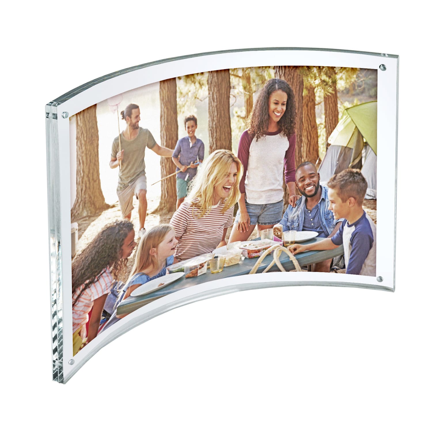 Azar Displays Curved Magnetic Acrylic Sign Holders, 8-1/2in x 11in, Clear, Pack Of 2 Holders - Image 4