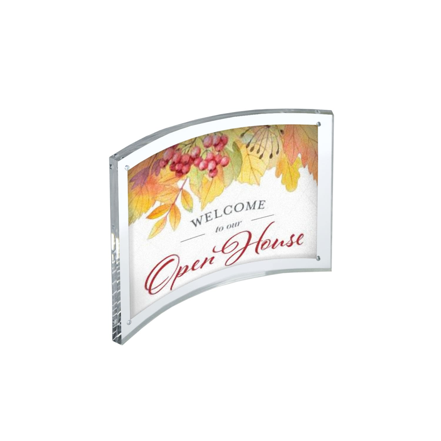 Azar Displays Curved Magnetic Acrylic Sign Holders, 5in x 7in, Clear, Pack Of 2 Holders - Image 4