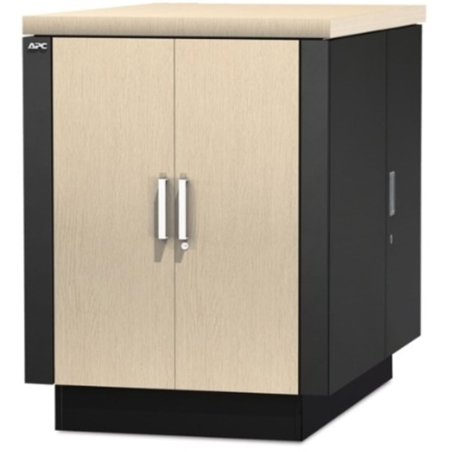 APC by Schneider Electric NetShelter CX 18U Secure Soundproof Server Room, Gray/Oak - Image 3
