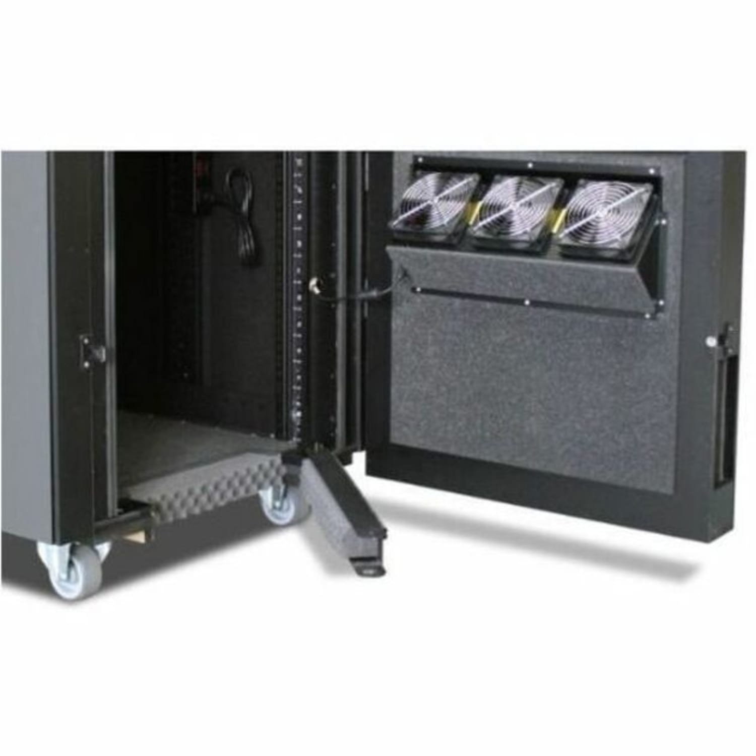 APC by Schneider Electric NetShelter CX 18U Secure Soundproof Server Room, Gray/Oak - Image 4