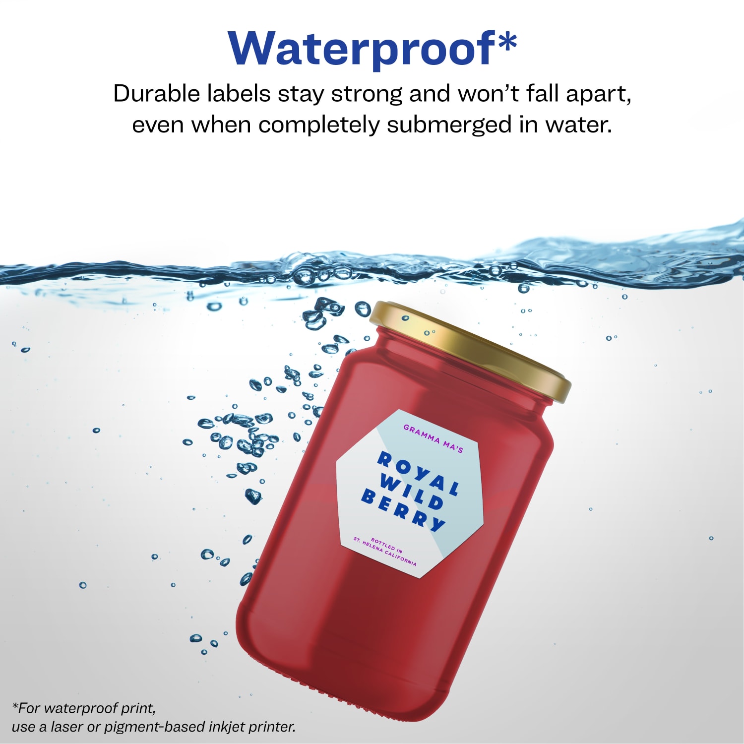 Avery Waterproof Permanent Labels With Sure Feed, 94121-WMF25, Hexagon, 2-1/2in x 2-57/64in, White, Pack Of 150 - Image 3
