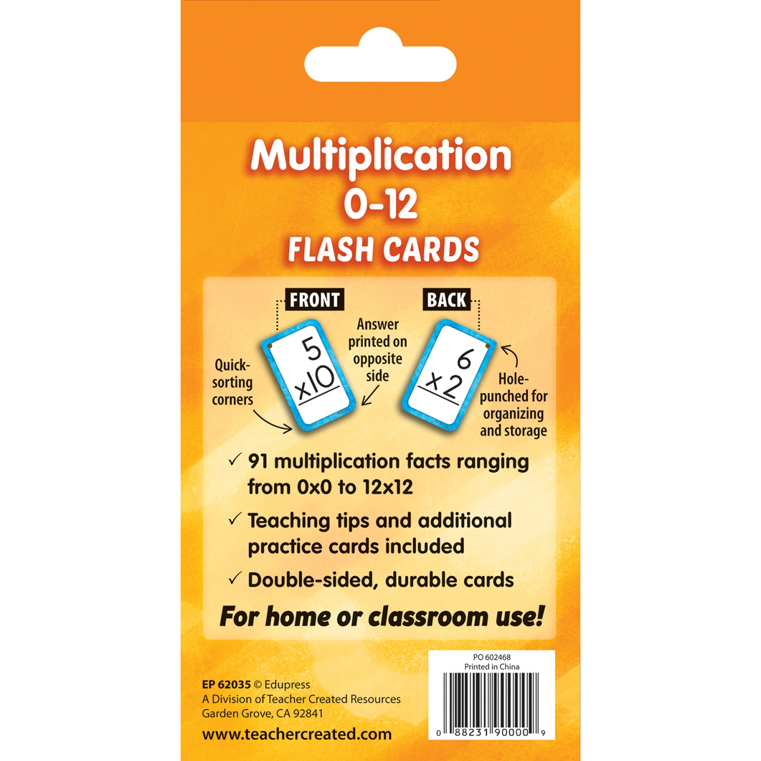 Edupress Multiplication 0-12 Flash Cards, 6 Set Of Packs - Image 5