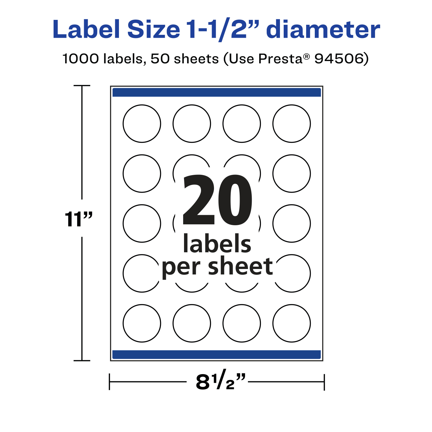Avery Glossy Permanent Labels With Sure Feed, 94506-CGF50, Round, 1-1/2in Diameter, Clear, Pack Of 1,000 - Image 6