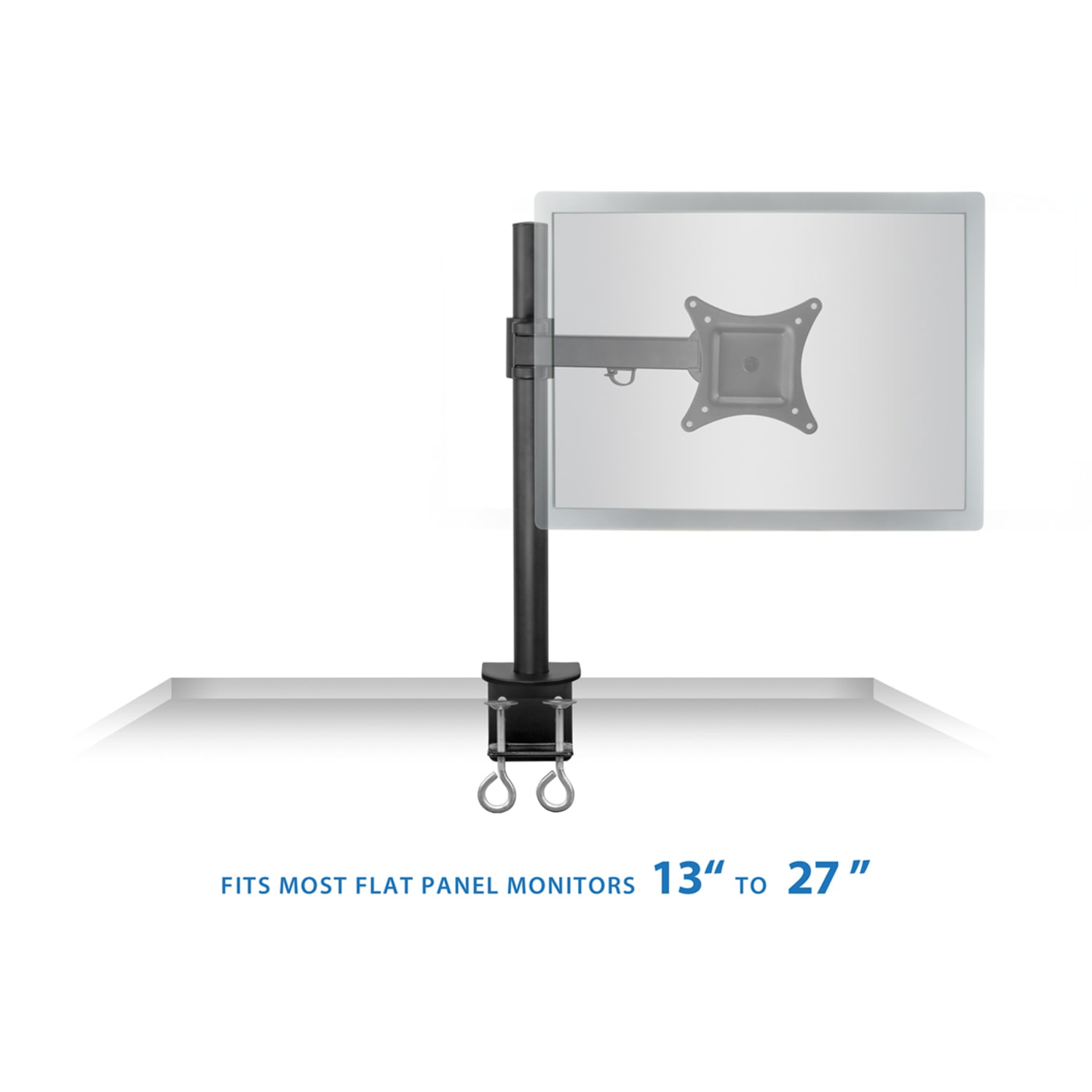 Mount-It! MI-751 Monitor Desk Arm For 17 - 32in Monitors, 24inH x 11inW x 5inD, Black - Image 3