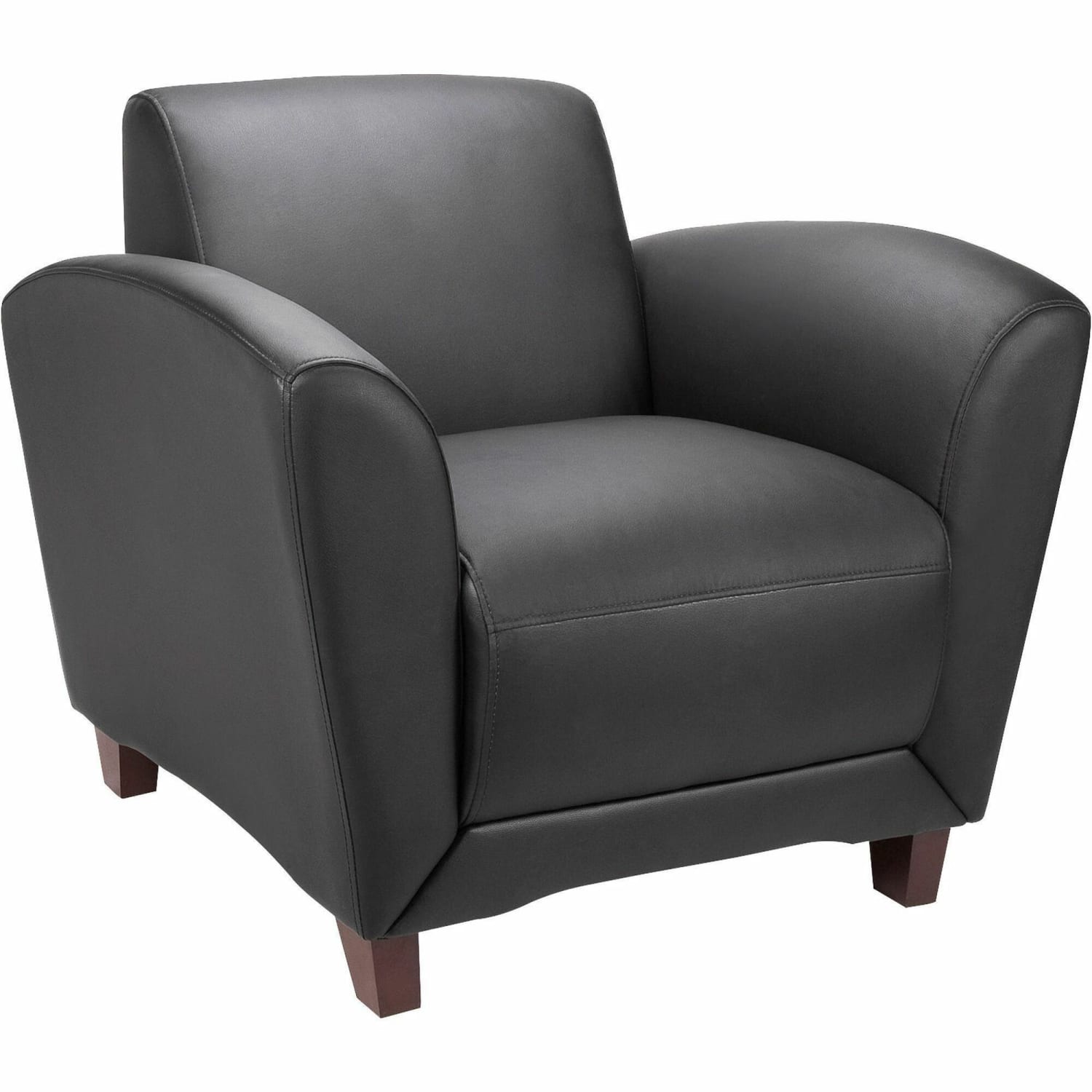 Lorell Accession Bonded Leather Reception Club Chair Black PopularChairscom Lorell Accession Bonded Leather Reception Club Chair Black PopularChairscom