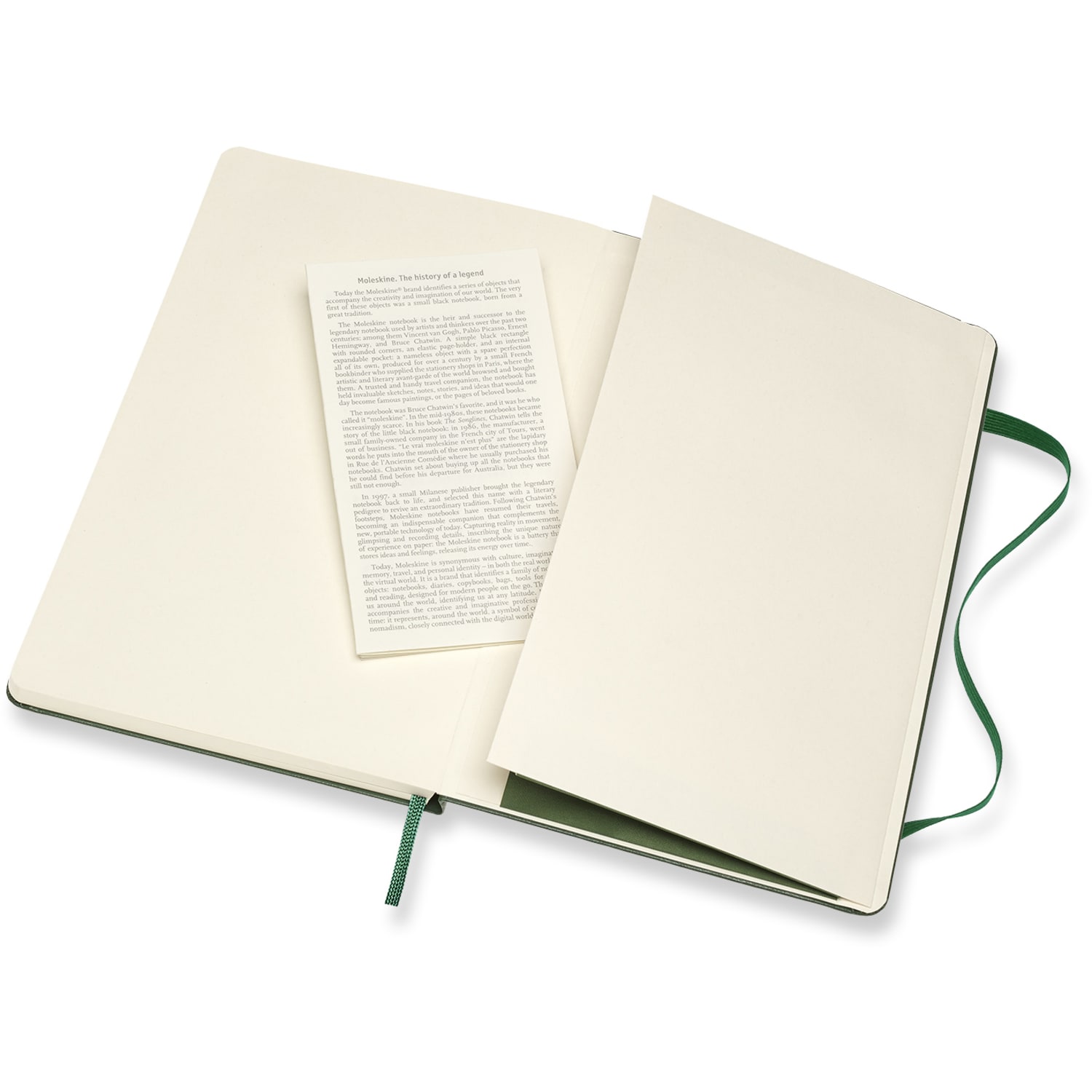 Moleskine Classic Hard Cover Notebook, Large, 5in x 8.25in, Ruled, 240 Pages, Myrtle Green - Image 5