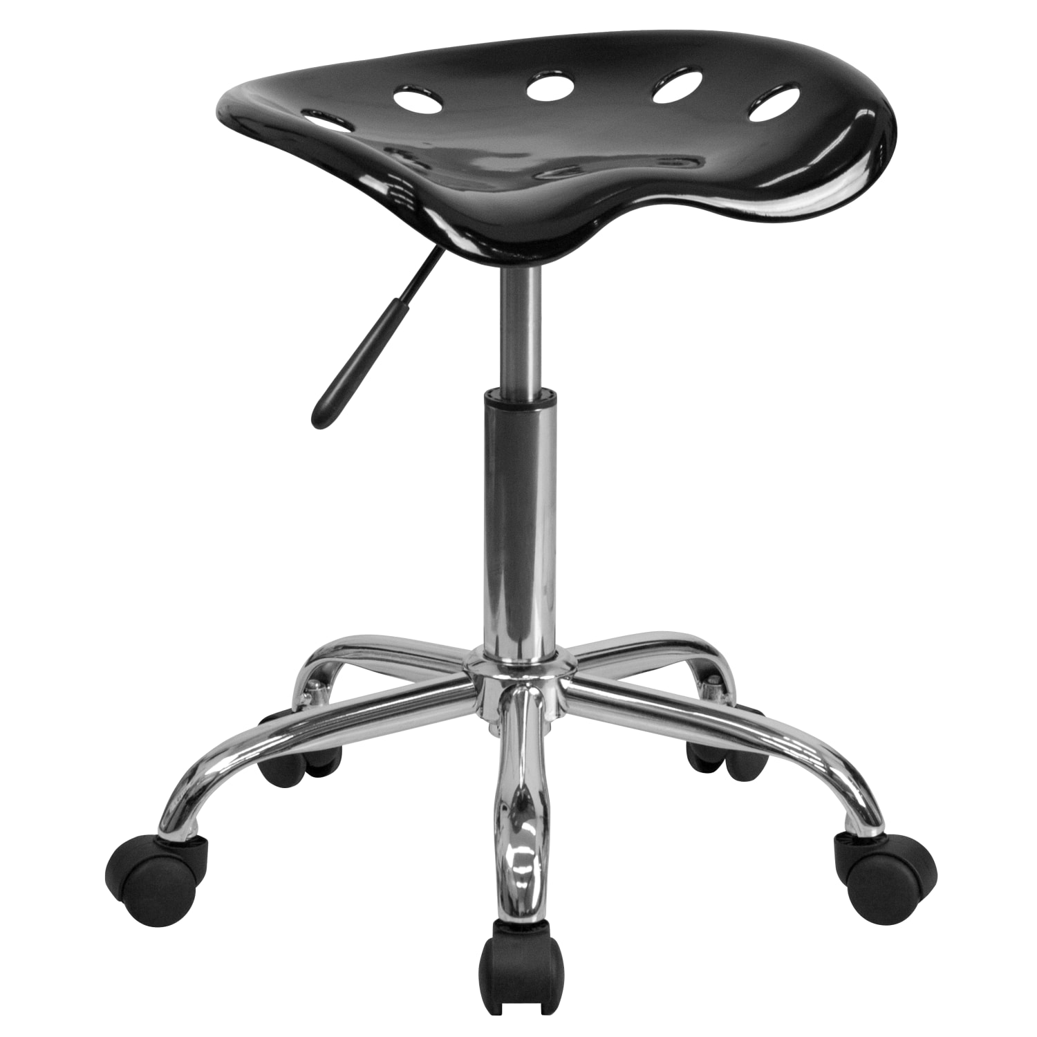 Flash Furniture Vibrant Tractor Seat Stool, Black/Chrome - Image 3