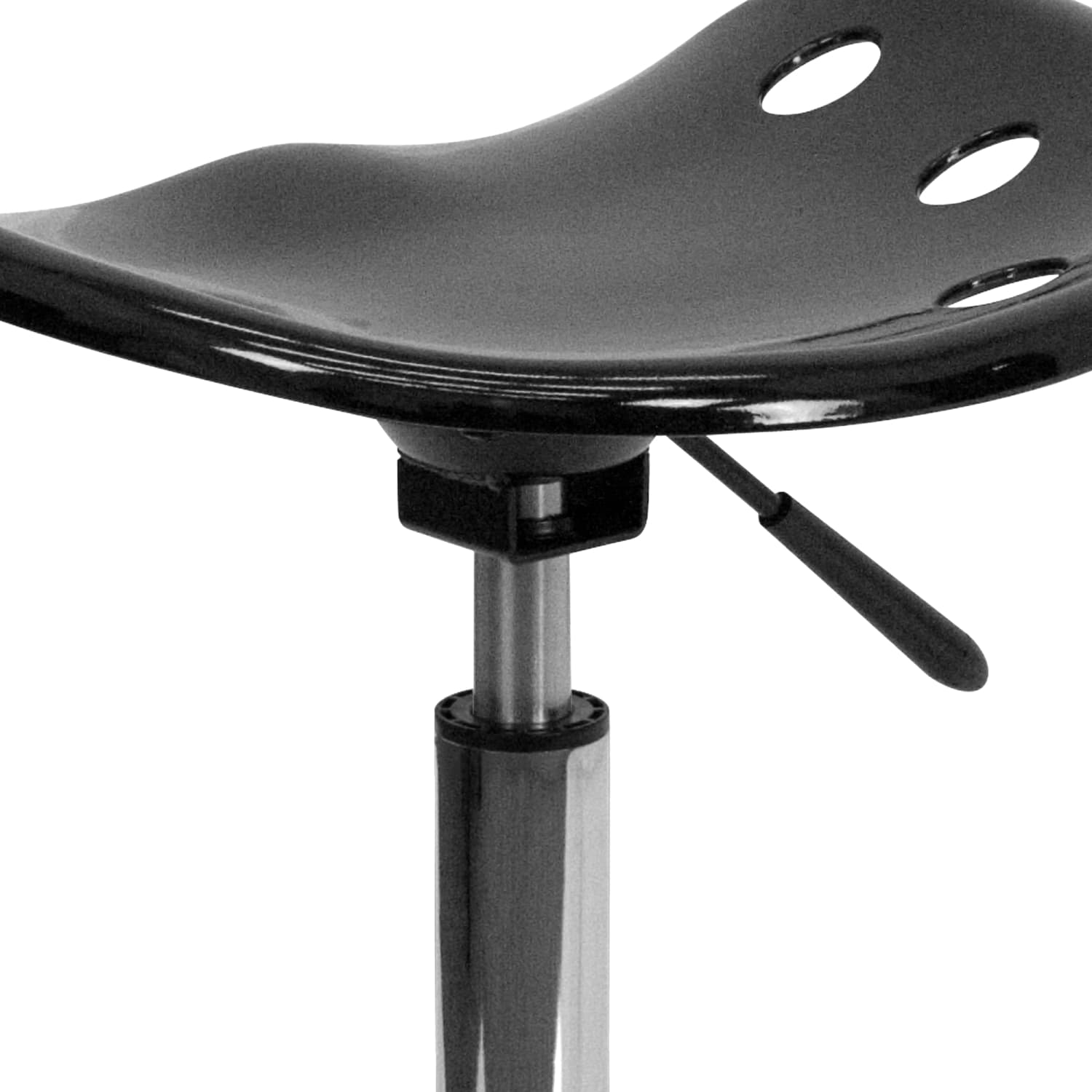 Flash Furniture Vibrant Tractor Seat Stool, Black/Chrome - Image 9