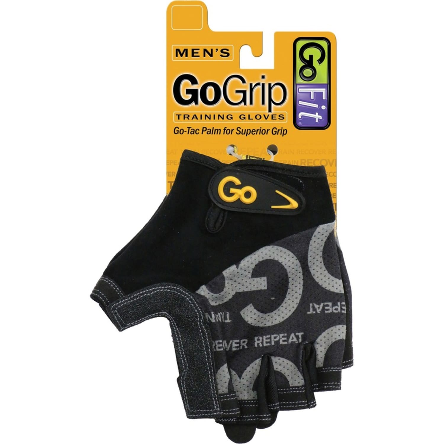 GoFit Mens Pro Trainer Gloves (Large) - Large Size - Synthetic Leather Palm, Silicone Grip, Jersey Back - Image 3