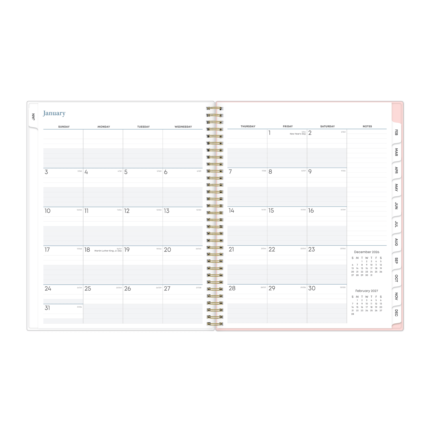 2027 Blue Sky Jelesa Weekly/Monthly Planning Calendar, 8.5x11, 0%, Clear PET, Jan-Dec, RY27 - Image 4