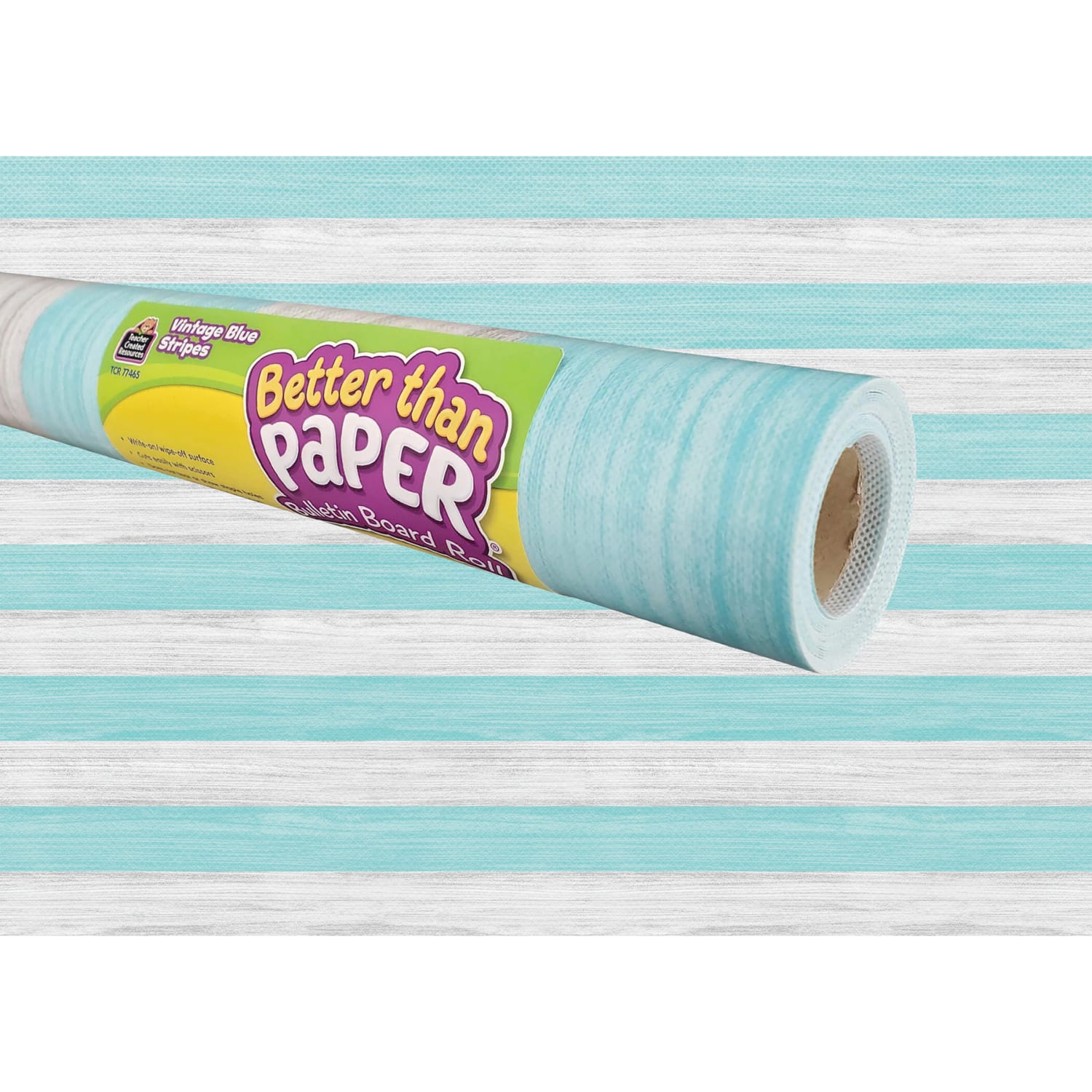Teacher Created Resources Better Than Paper Bulletin Board Paper Rolls, 4ft x 12ft, Vintage Blue Stripes, Pack Of 4 Rolls - Image 3
