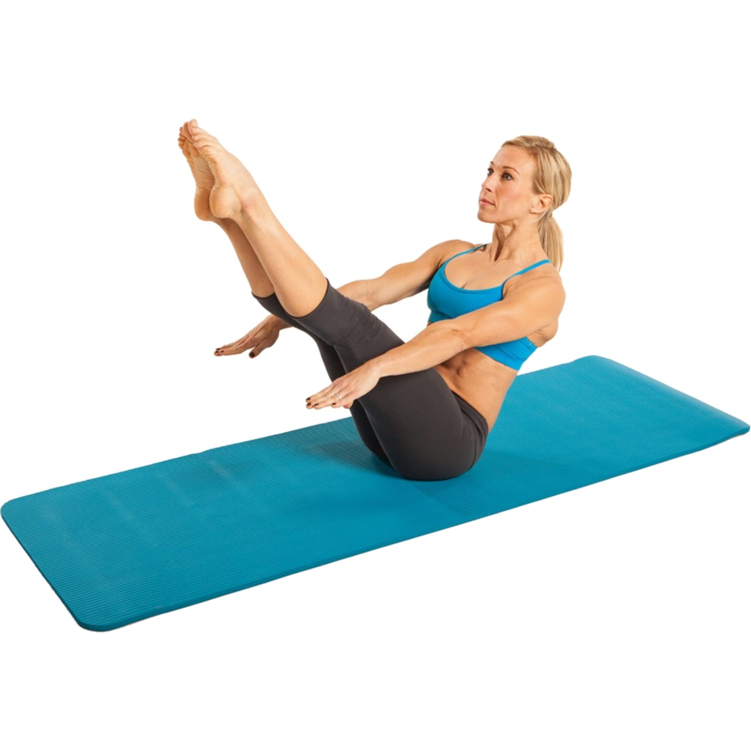 GoFit GF-PMAT Pilates Mat - Floor - 72in Length x 24in Width x 0.500in Thickness - Blue - Image 3