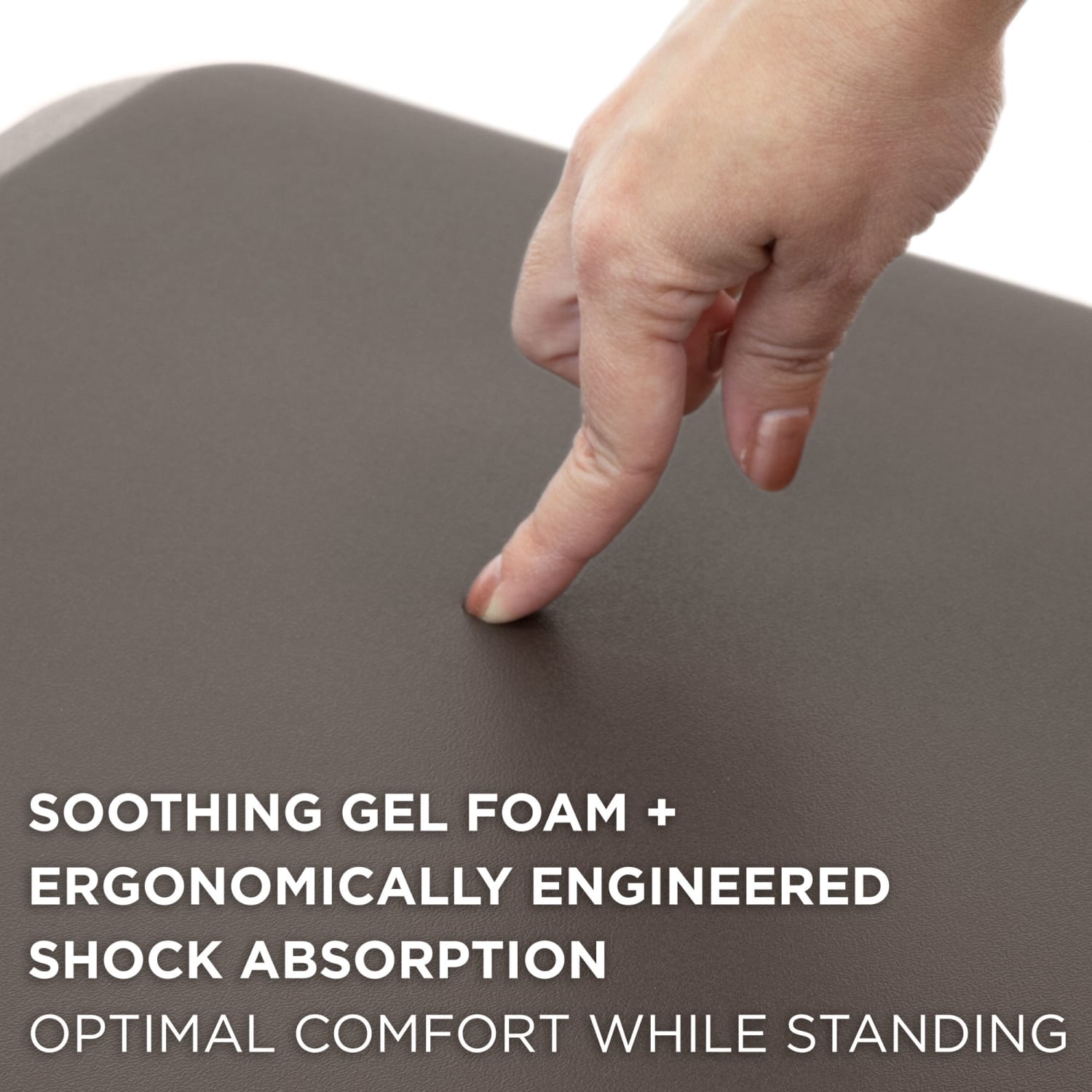 Mount-It! Portable Anti-Fatigue Floor Mat, Rubberized Gel Foam, 18in x 22in, Brown - Image 7