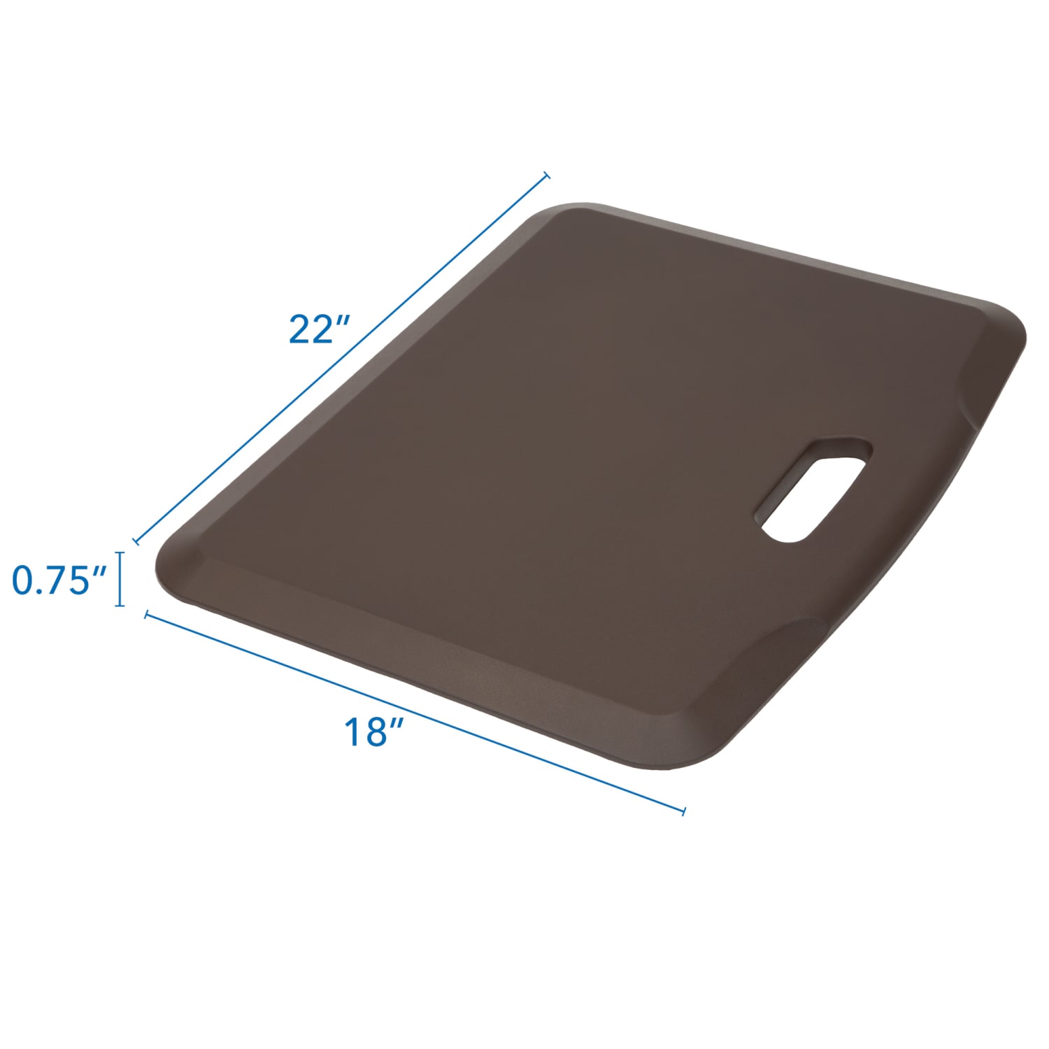 Mount-It! Portable Anti-Fatigue Floor Mat, Rubberized Gel Foam, 18in x 22in, Brown - Image 10