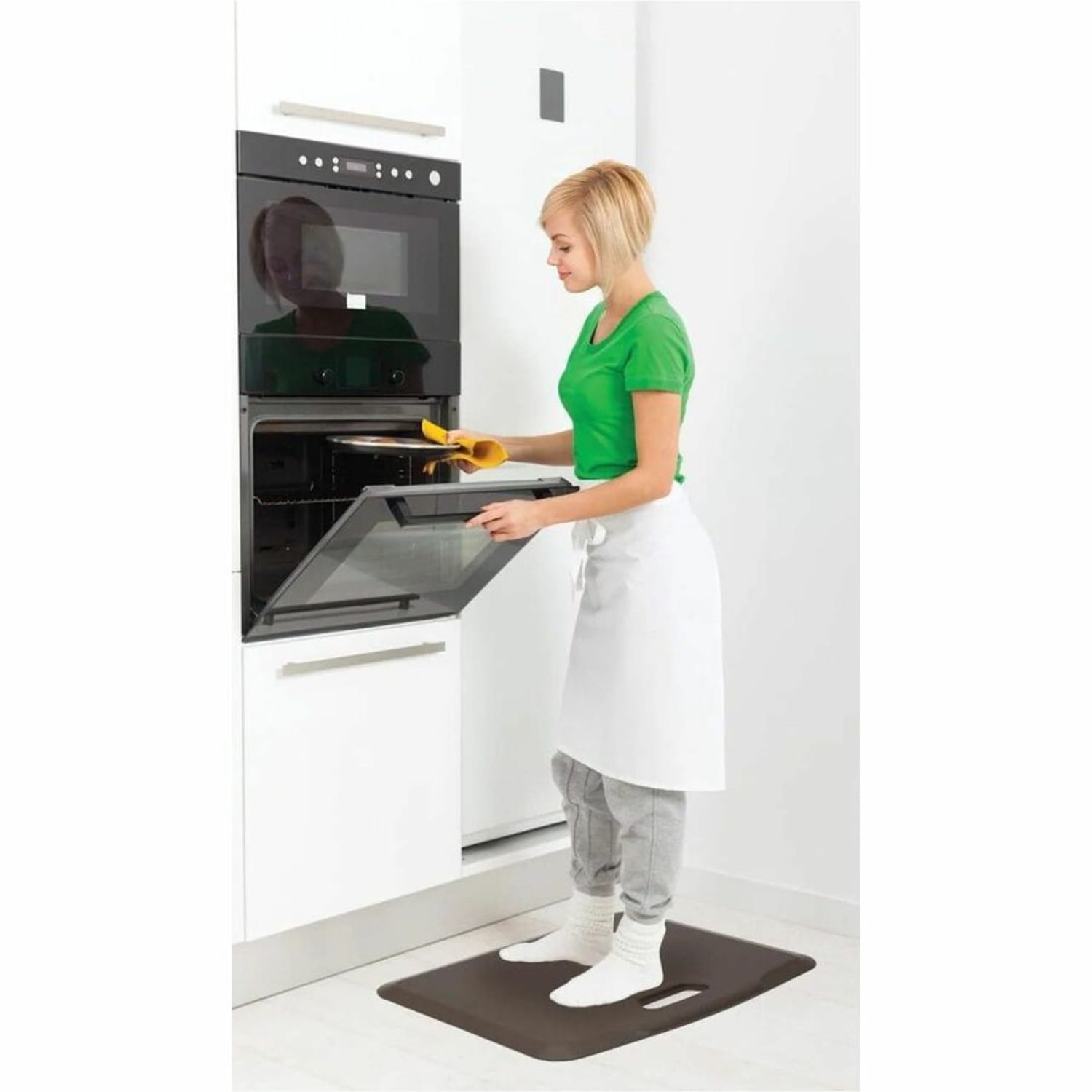 Mount-It! Portable Anti-Fatigue Floor Mat, Rubberized Gel Foam, 18in x 22in, Brown - Image 13
