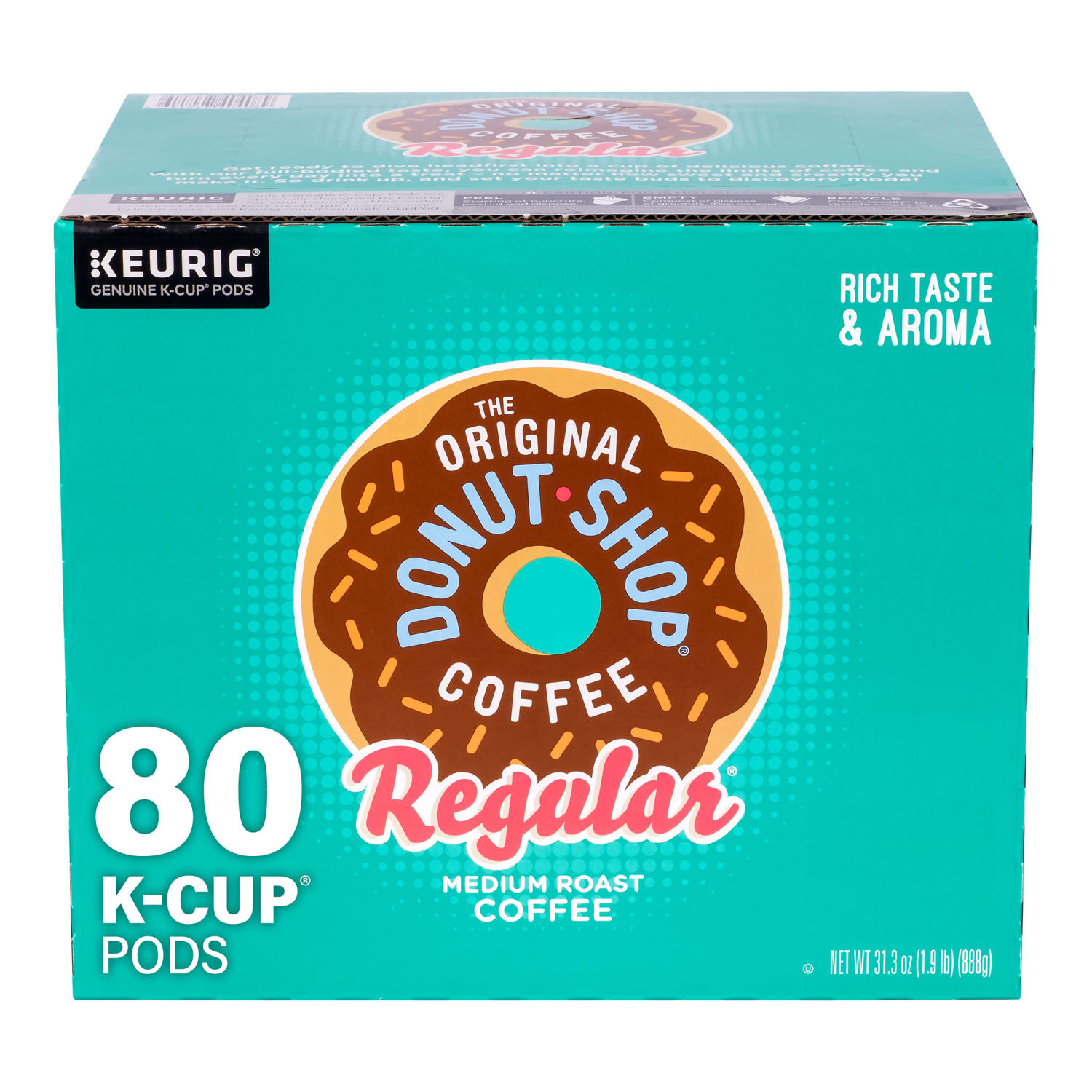 The Original Donut Shop Single-Serve Coffee K-Cup, Medium Roast, Classic, Carton Of 80