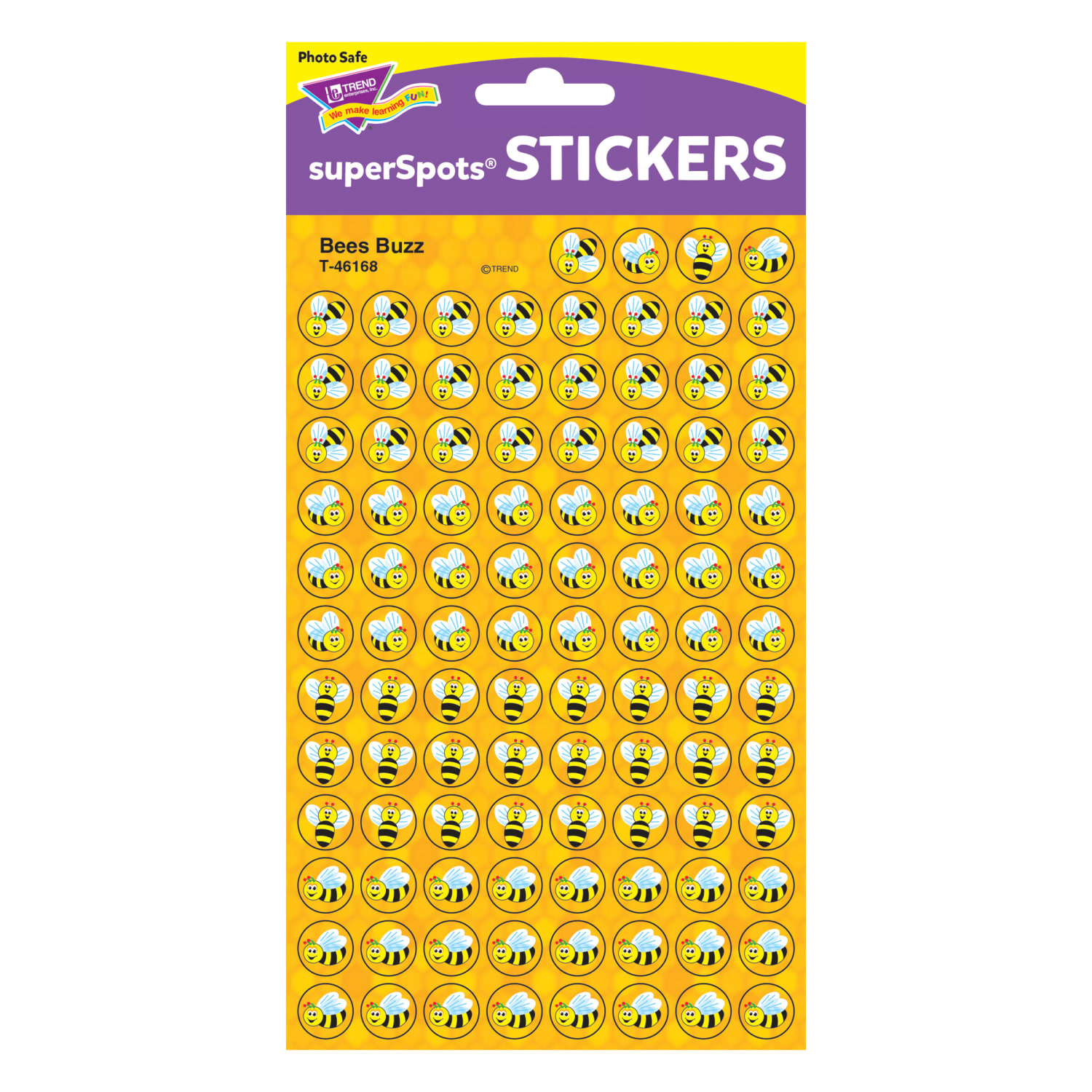 Trend SuperSpots Stickers, Bees Buzz, 800 Stickers Per Pack, Set Of 6 Packs - Image 4