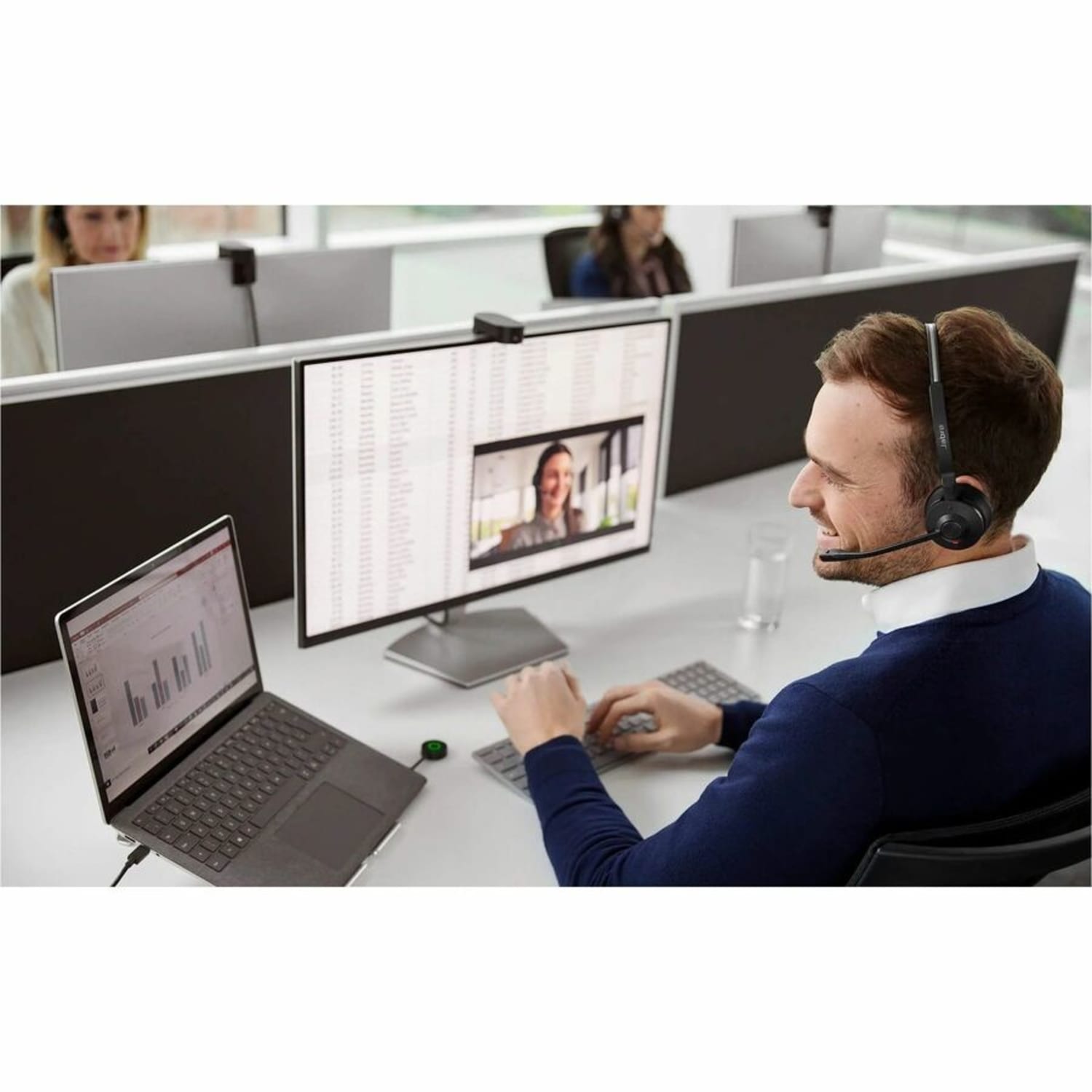 Jabra Engage 55 SE Headset - Microsoft Teams Certification - Mono - USB Type A - Wired/Wireless - DECT - 9653450125 - Image 4