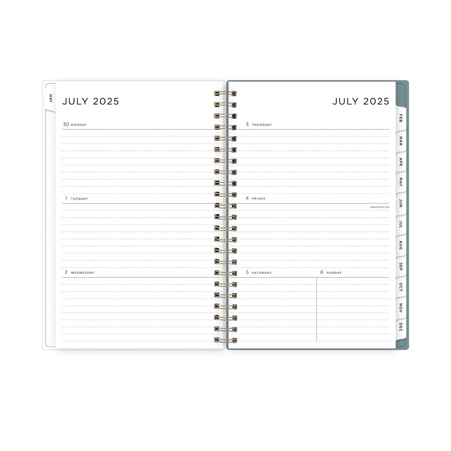 2025-2026 Blue Sky Weekly/Monthly Academic Planner, 5in x 8in, Splatter Dot Jade Frosted, July 2025 To June 2026, 149044 - Image 3