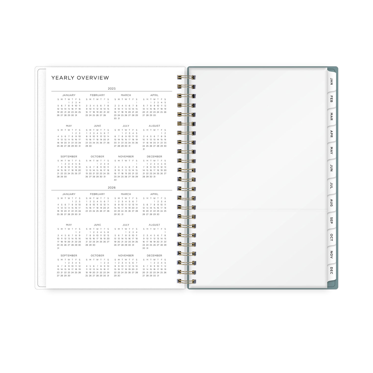2025-2026 Blue Sky Weekly/Monthly Academic Planner, 5in x 8in, Splatter Dot Jade Frosted, July 2025 To June 2026, 149044 - Image 5