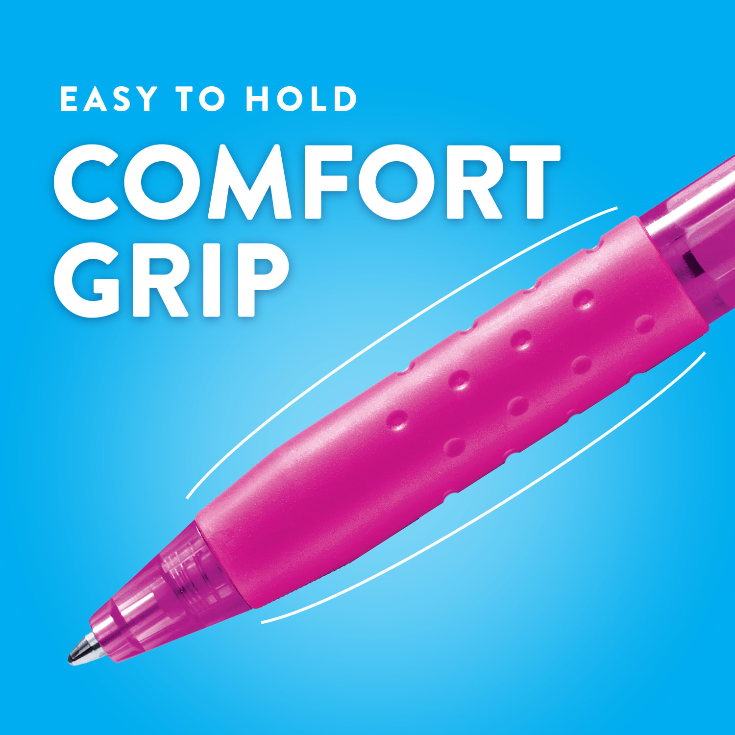 Paper Mate InkJoy 300 RT Retractable Pens, Medium Point, 1.0 mm, Translucent Blue Barrels, Blue Ink, Pack Of 12 - Image 4