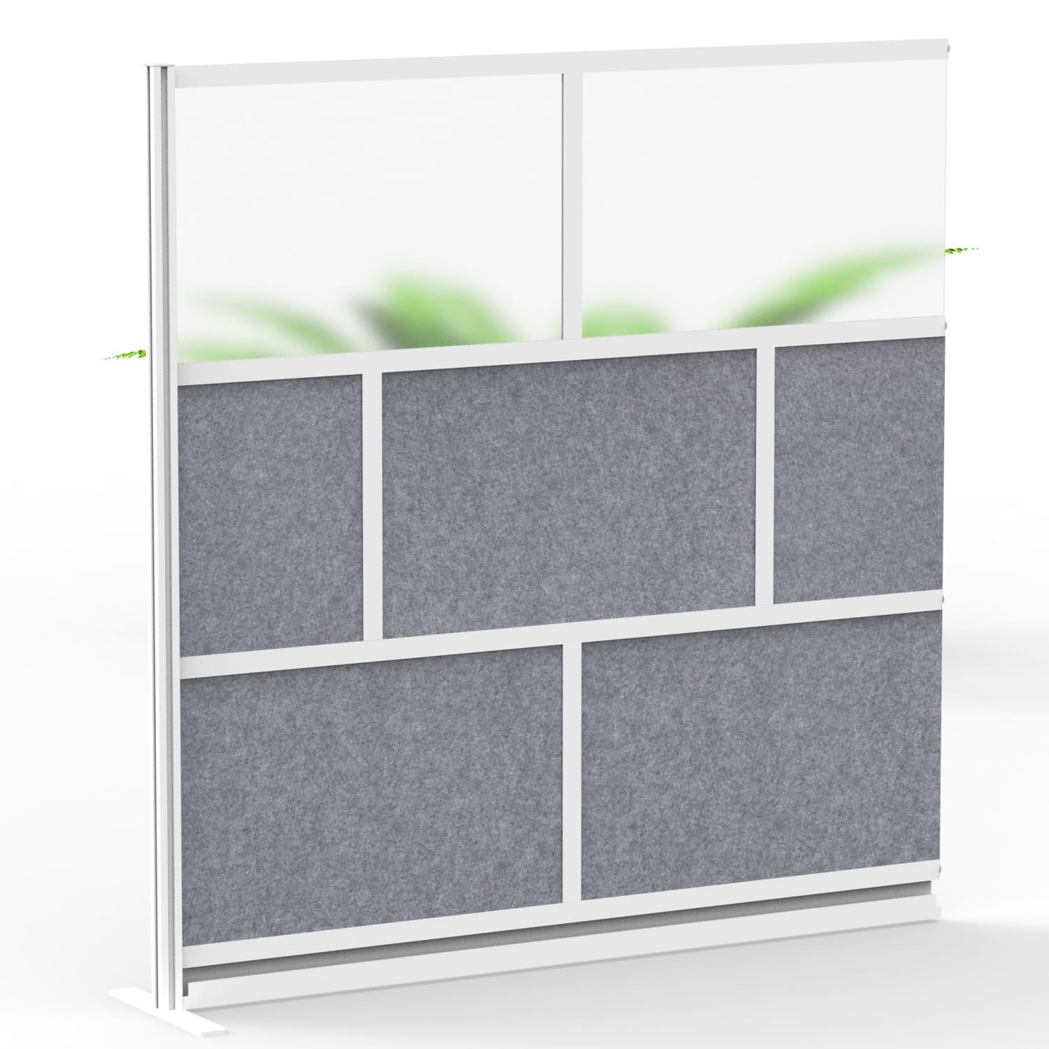 Luxor Modular Room Divider Wall System Add-On, 70in x 70in, Gray - Image 3