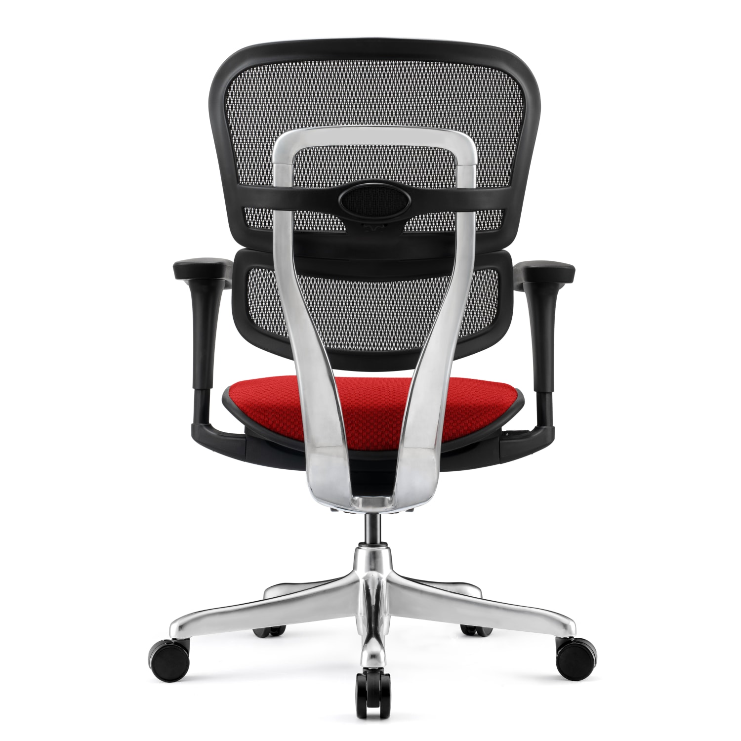 WorkPro 12000 V2 Series Ergonomic Mesh/Fabric High-Back Office Chair, Cherry/Black, BIFMA Compliant - Image 5