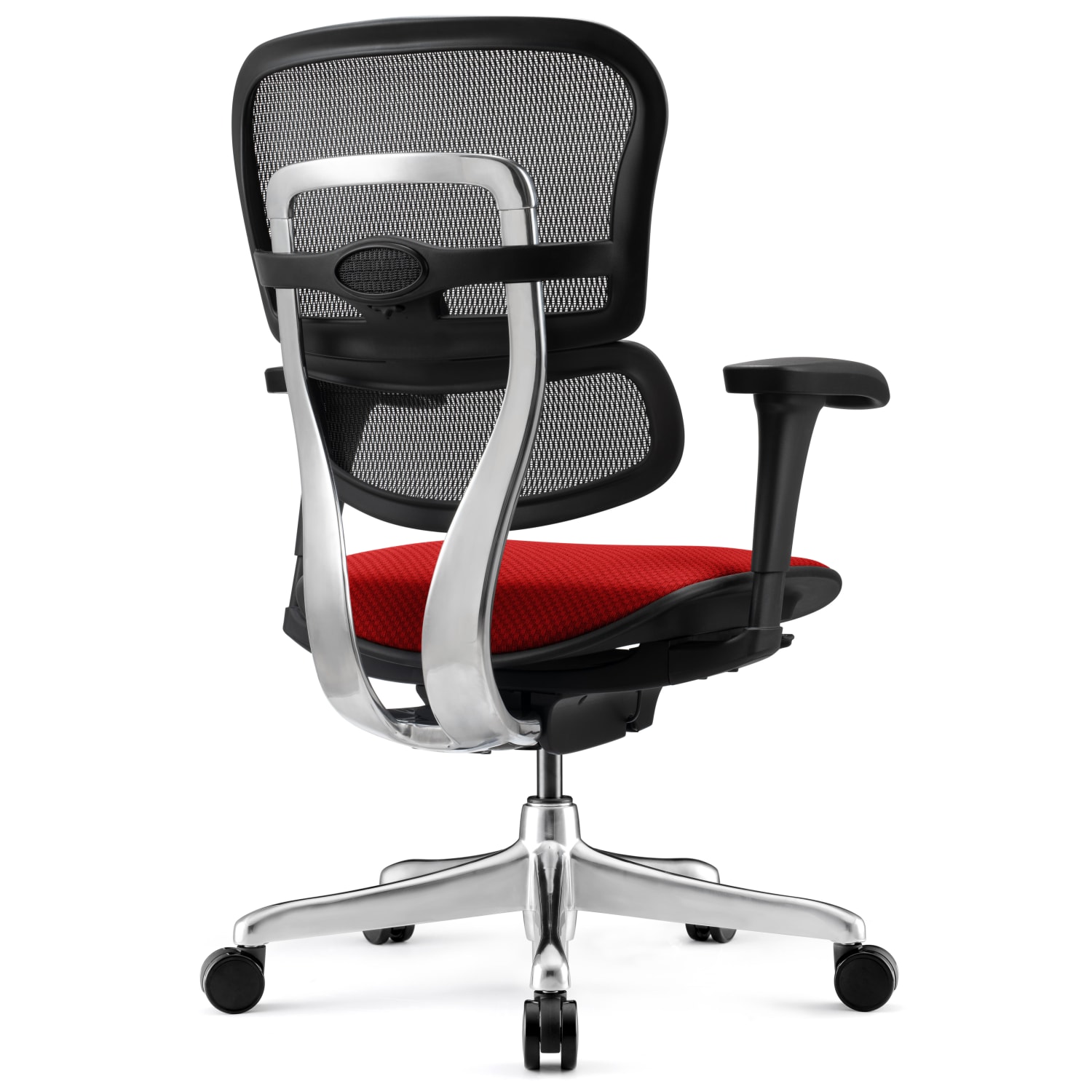 WorkPro 12000 V2 Series Ergonomic MeshFabric High Back Office Chair CherryBlack BIFMA Compliant PopularChairscom