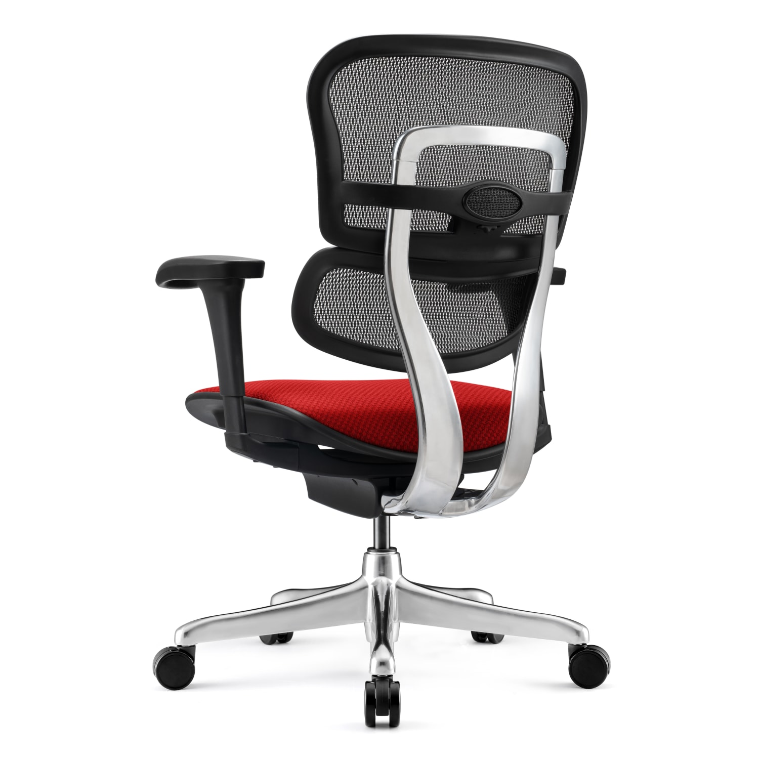 WorkPro 12000 V2 Series Ergonomic Mesh/Fabric High-Back Office Chair, Cherry/Black, BIFMA Compliant - Image 7
