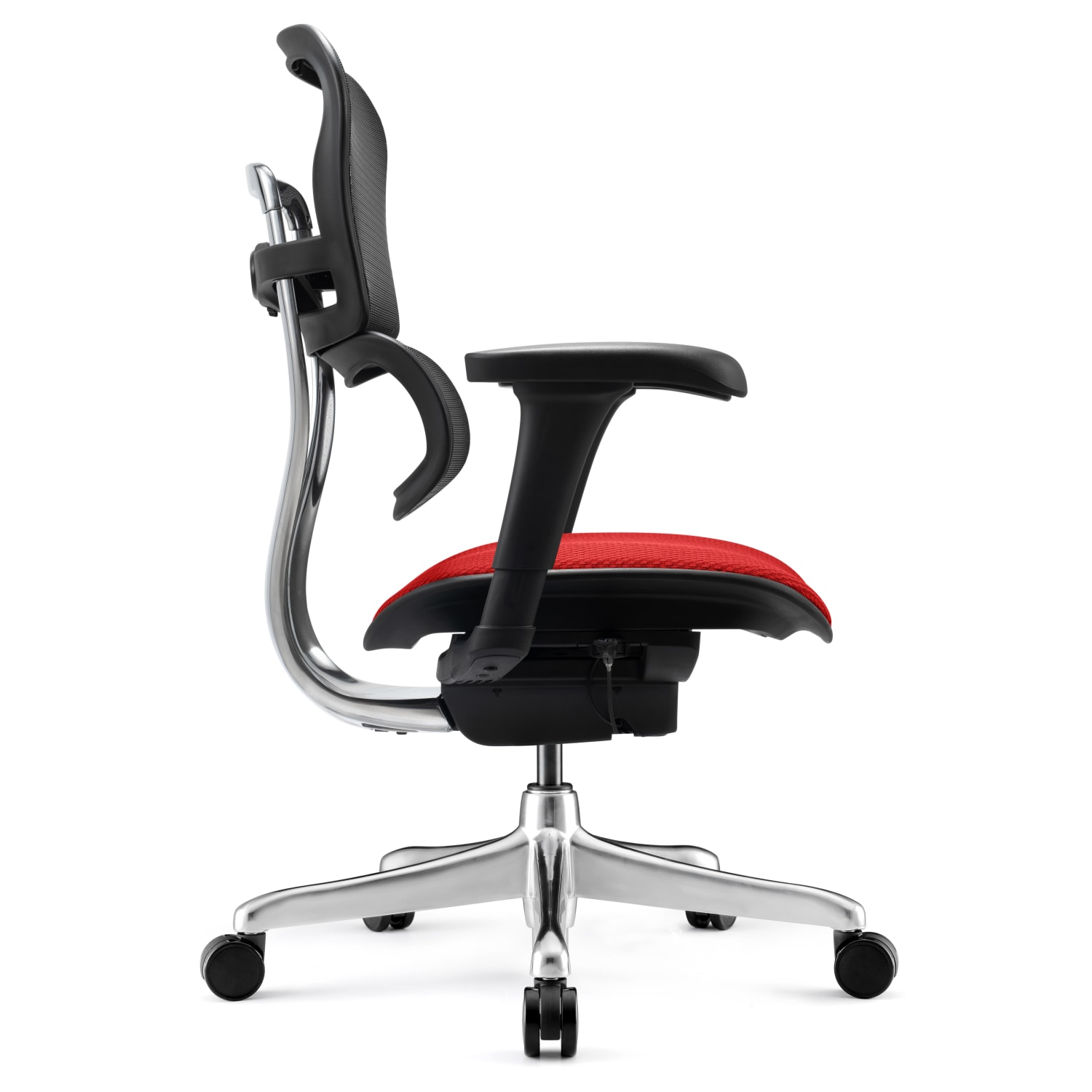 WorkPro 12000 V2 Series Ergonomic Mesh/Fabric High-Back Office Chair, Cherry/Black, BIFMA Compliant - Image 8