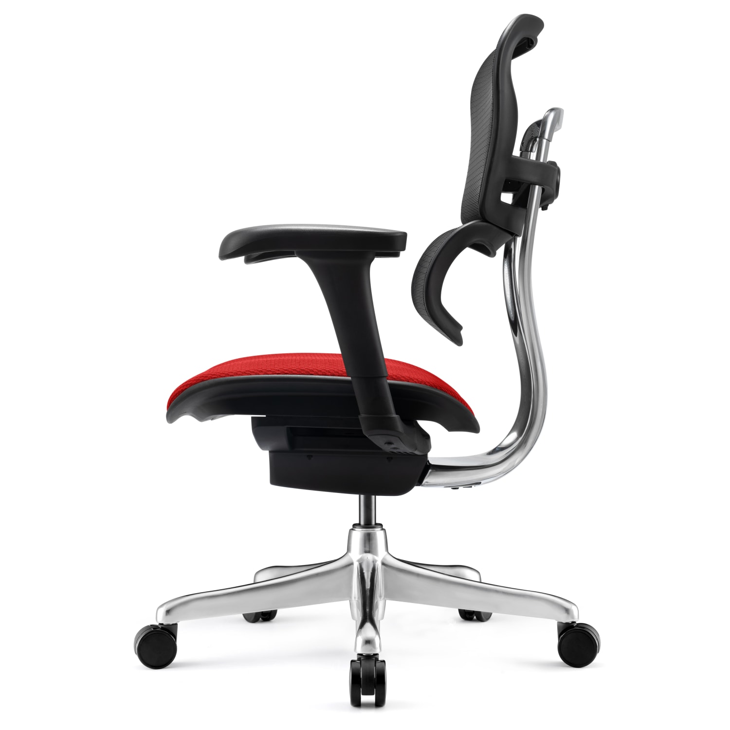 WorkPro 12000 V2 Series Ergonomic Mesh/Fabric High-Back Office Chair, Cherry/Black, BIFMA Compliant - Image 9
